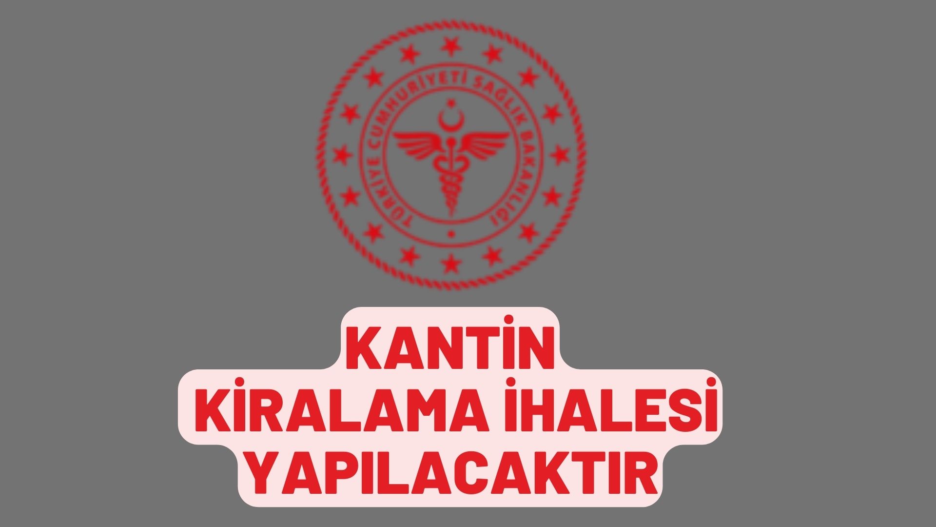 Kantin kiralama ihalesi yapılacaktır