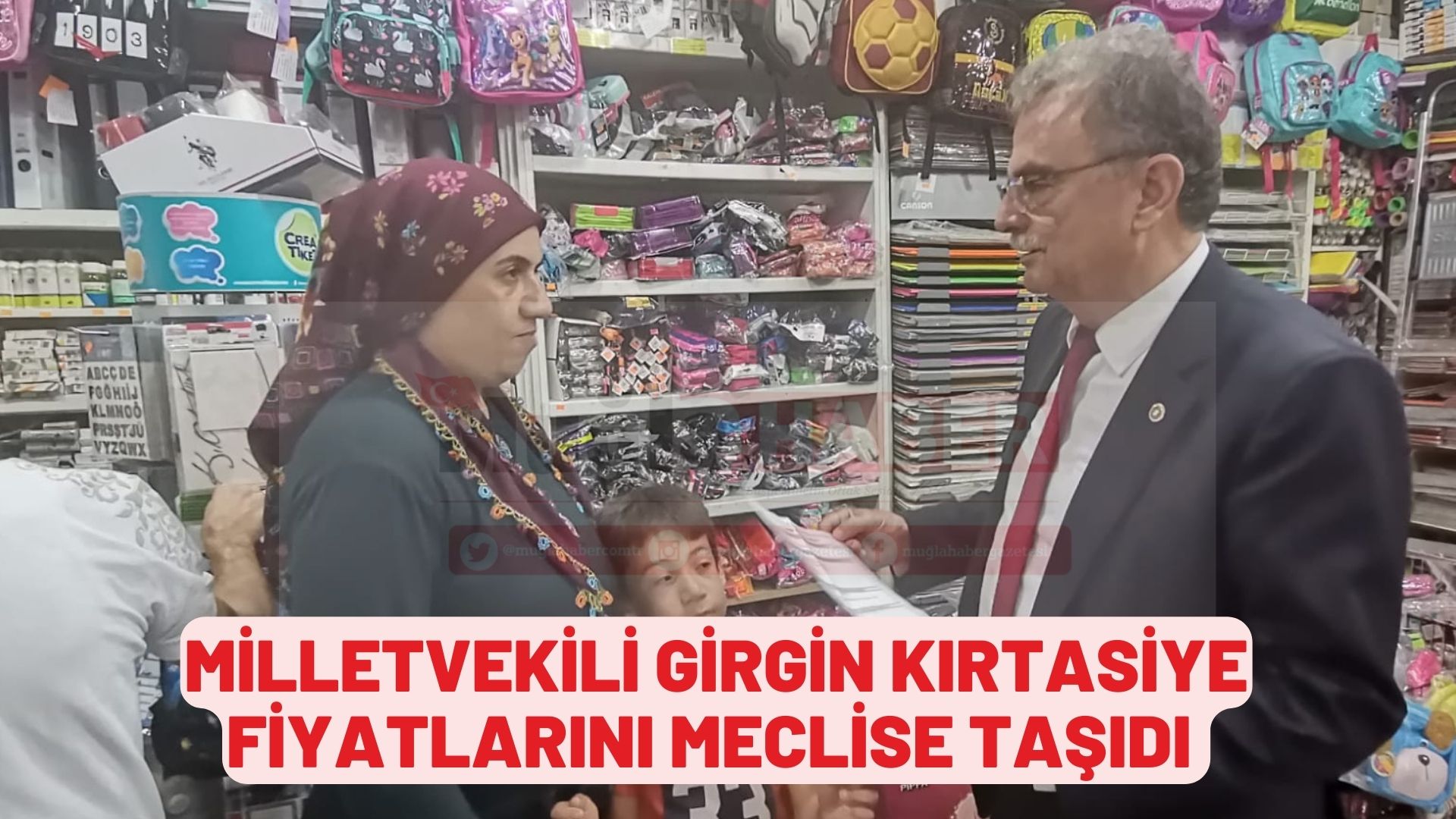 MİLLETVEKİLİ GİRGİN KIRTASİYE FİYATLARINI MECLİSE TAŞIDI