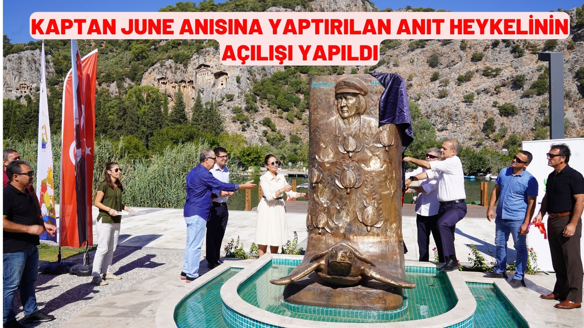 KAPTAN JUNE ANISINA YAPTIRILAN ANIT HEYKELİNİN AÇILIŞI YAPILDI