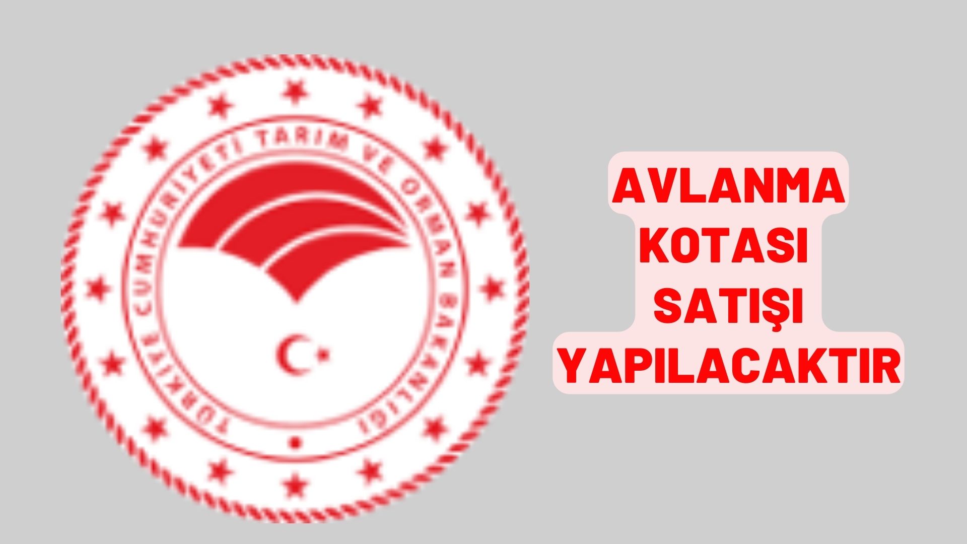 Avlanma kotası satışı yapılacaktır