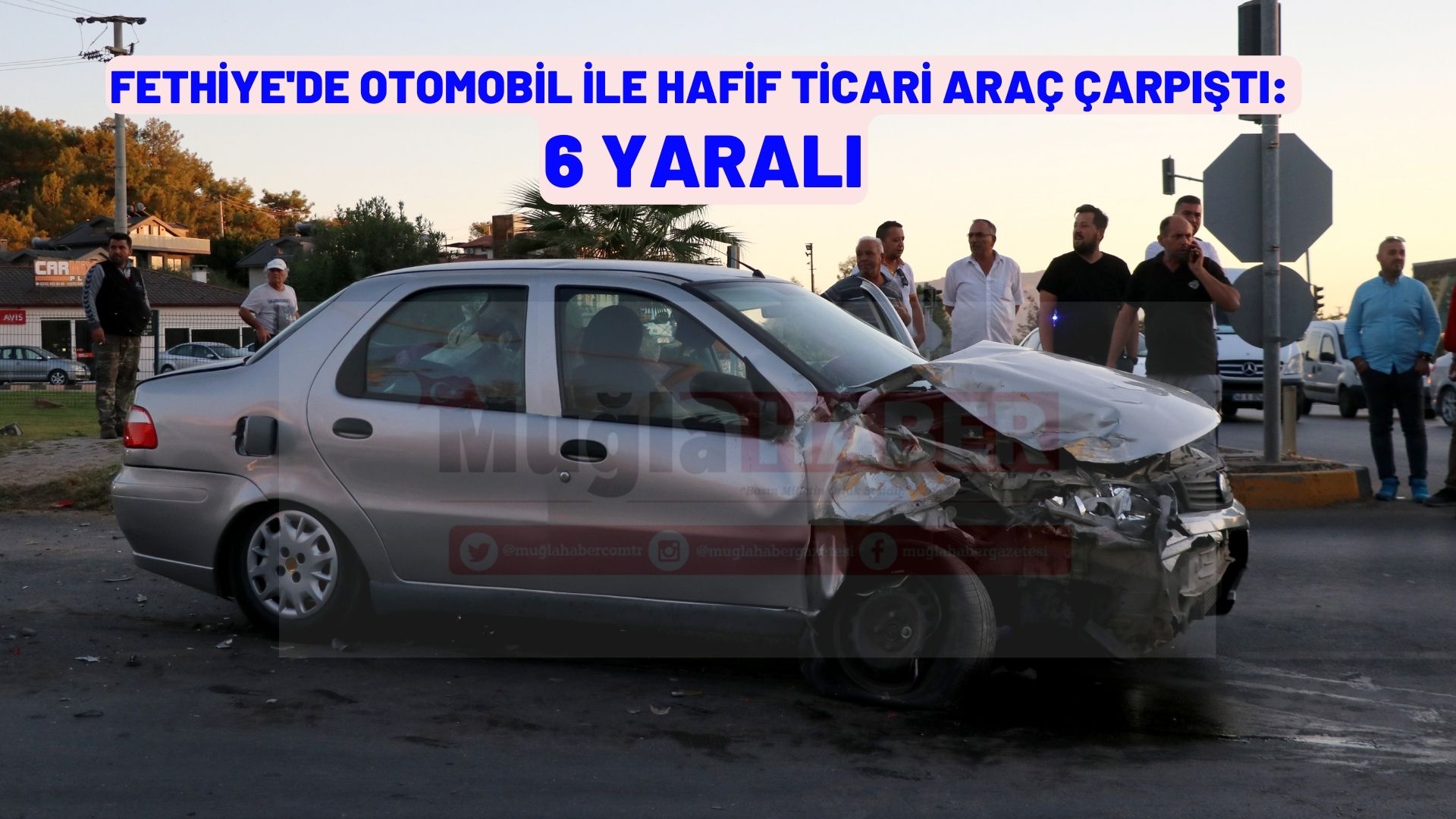 otomobil ile hafif ticari aracın çarpıştığı kazada 6 kişi yaralandı