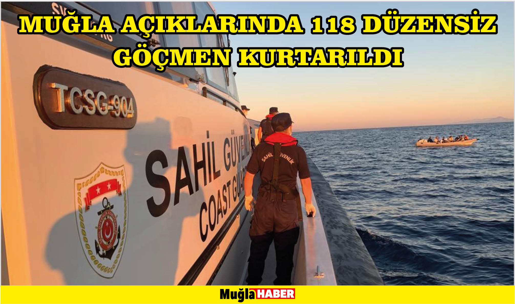 Muğla açıklarında 118 düzensiz göçmen kurtarıldı