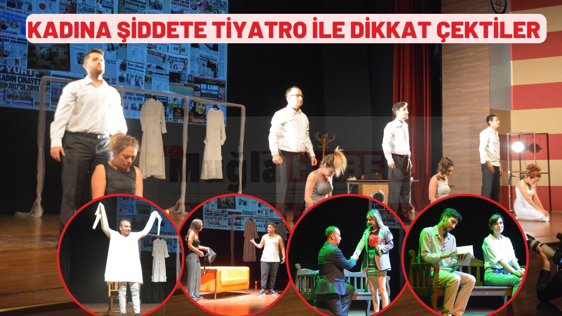 KADINA ŞİDDETE TİYATRO İLE DİKKAT ÇEKTİLER