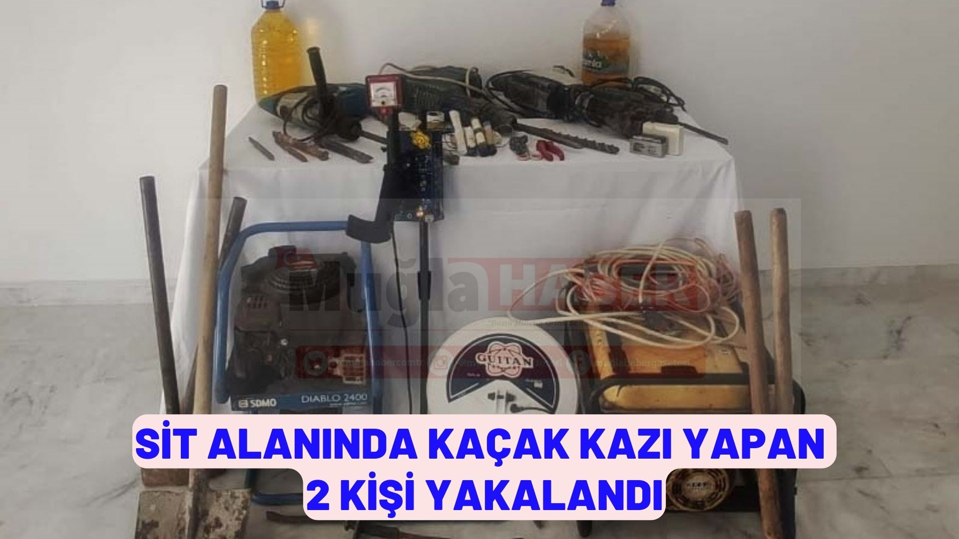 Bodrum'da sit alanında kaçak kazı yapan 2 kişi yakalandı