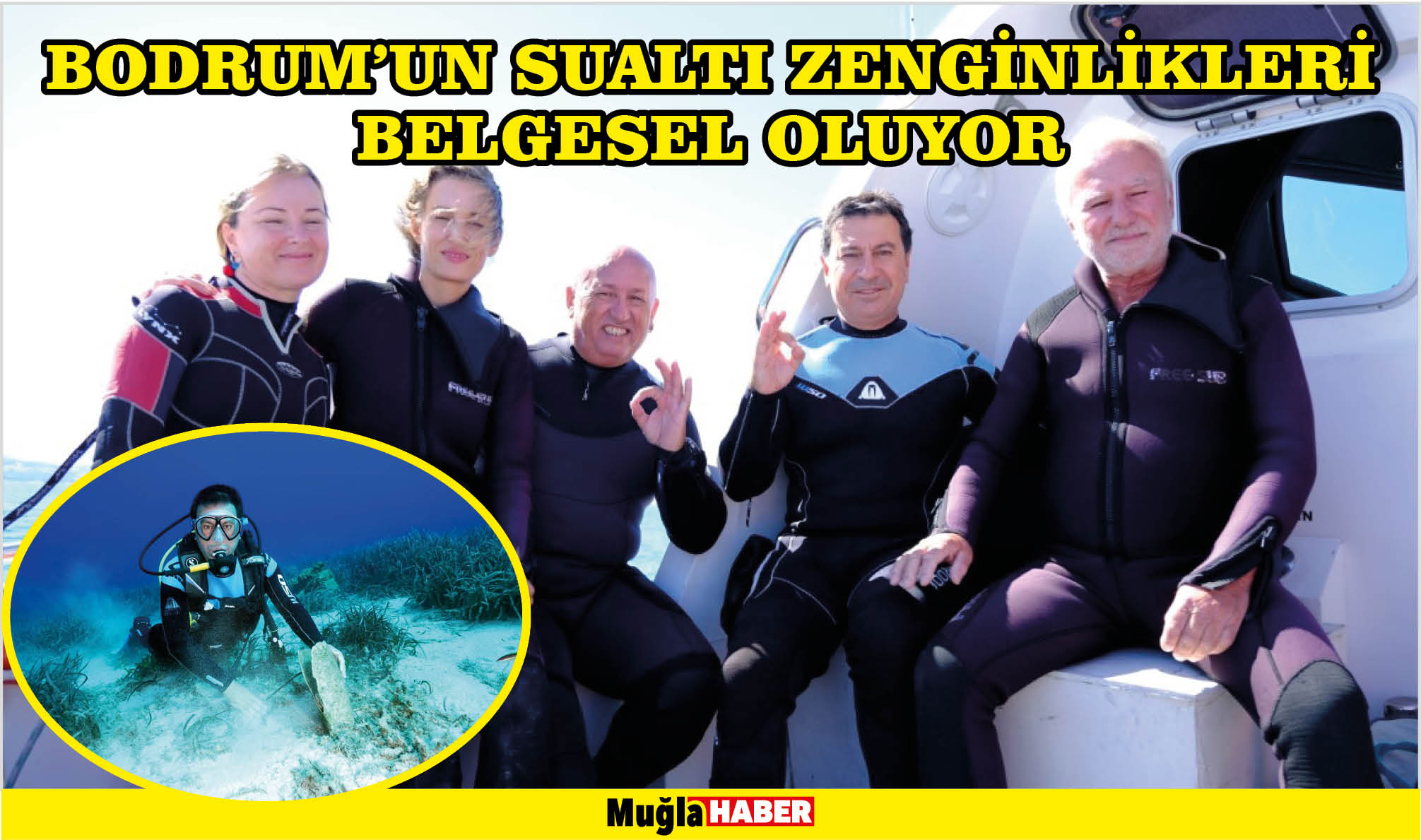 BODRUM’UN SUALTI ZENGİNLİKLERİ BELGESEL OLUYOR