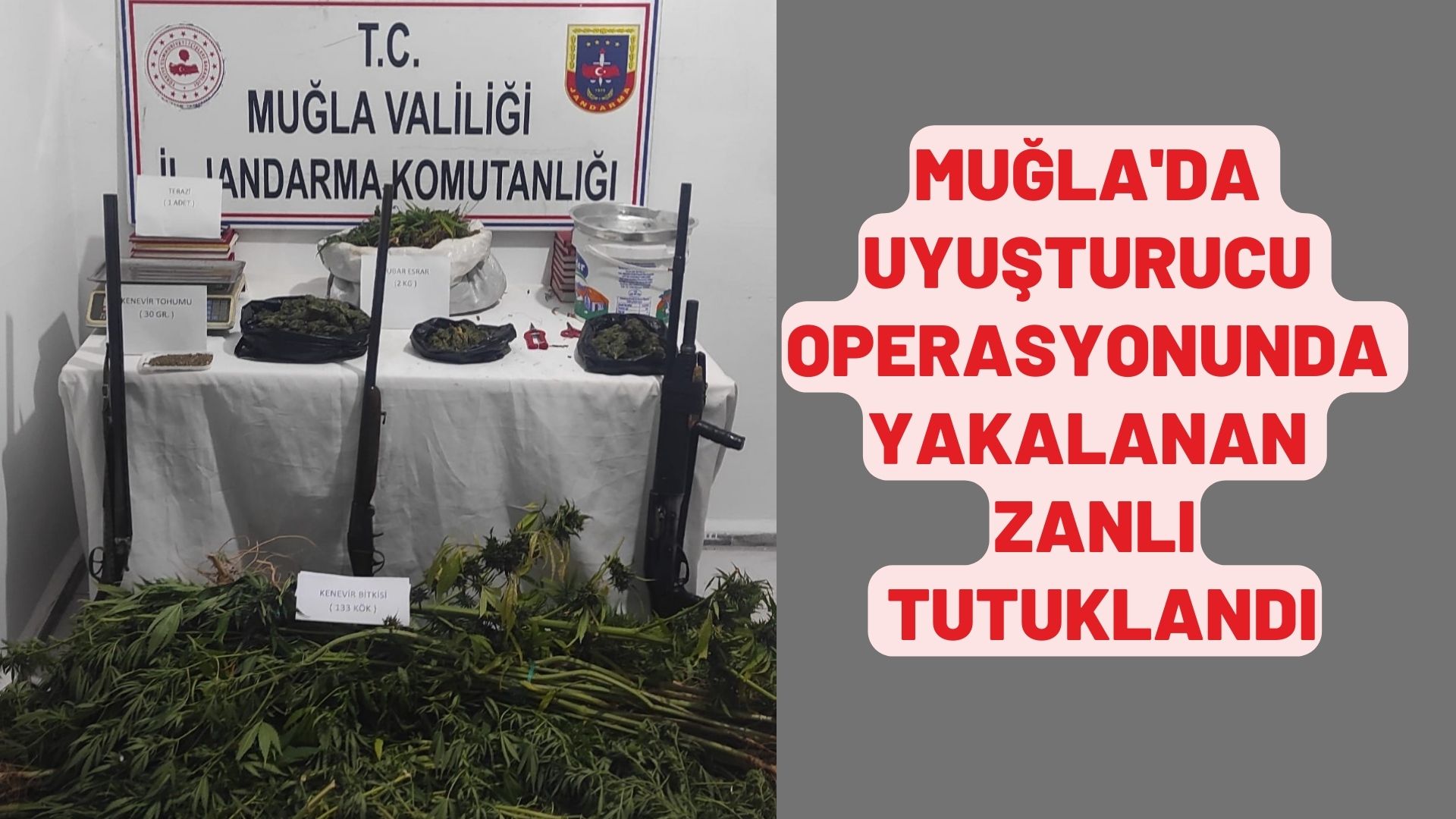 Muğla'da uyuşturucu operasyonunda yakalanan zanlı tutuklandı