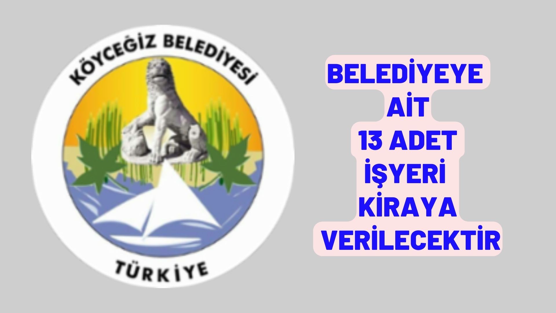 Belediyeye ait 13 adet işyeri kiraya verilecektir