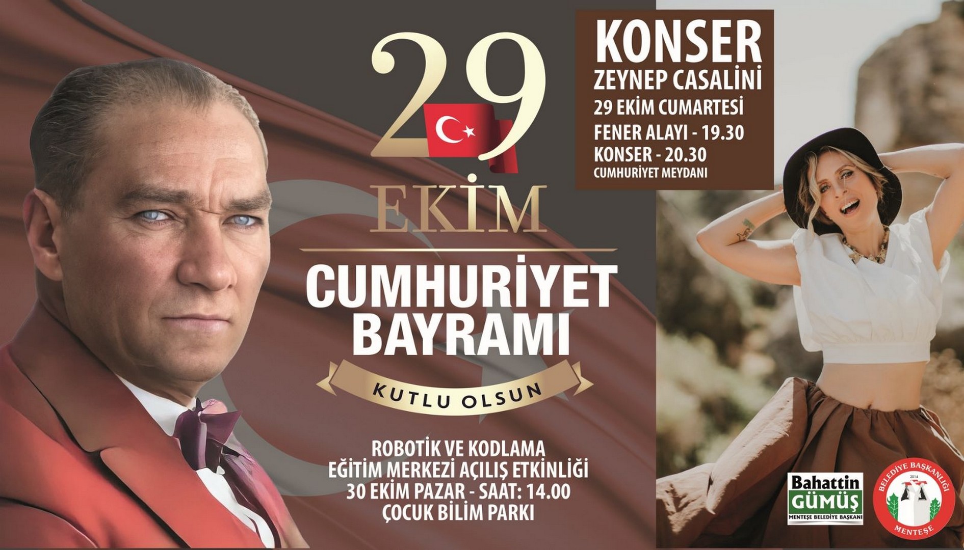 MENTEŞE 29 EKİM’İ ZEYNEP CASALİNİ İLE KUTLAYACAK