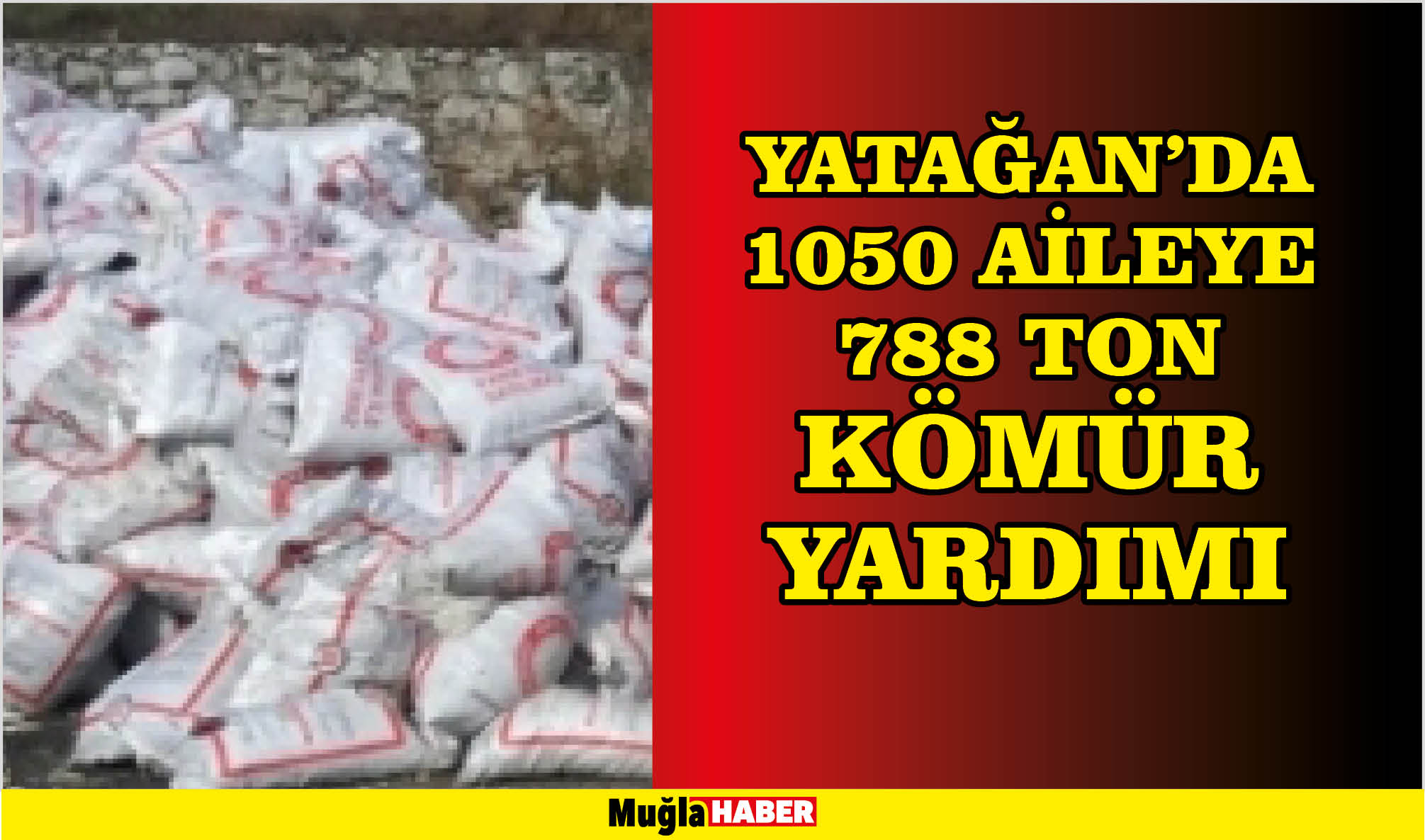 YATAĞAN’DA 1050 AİLEYE 788 TON KÖMÜR YARDIMI