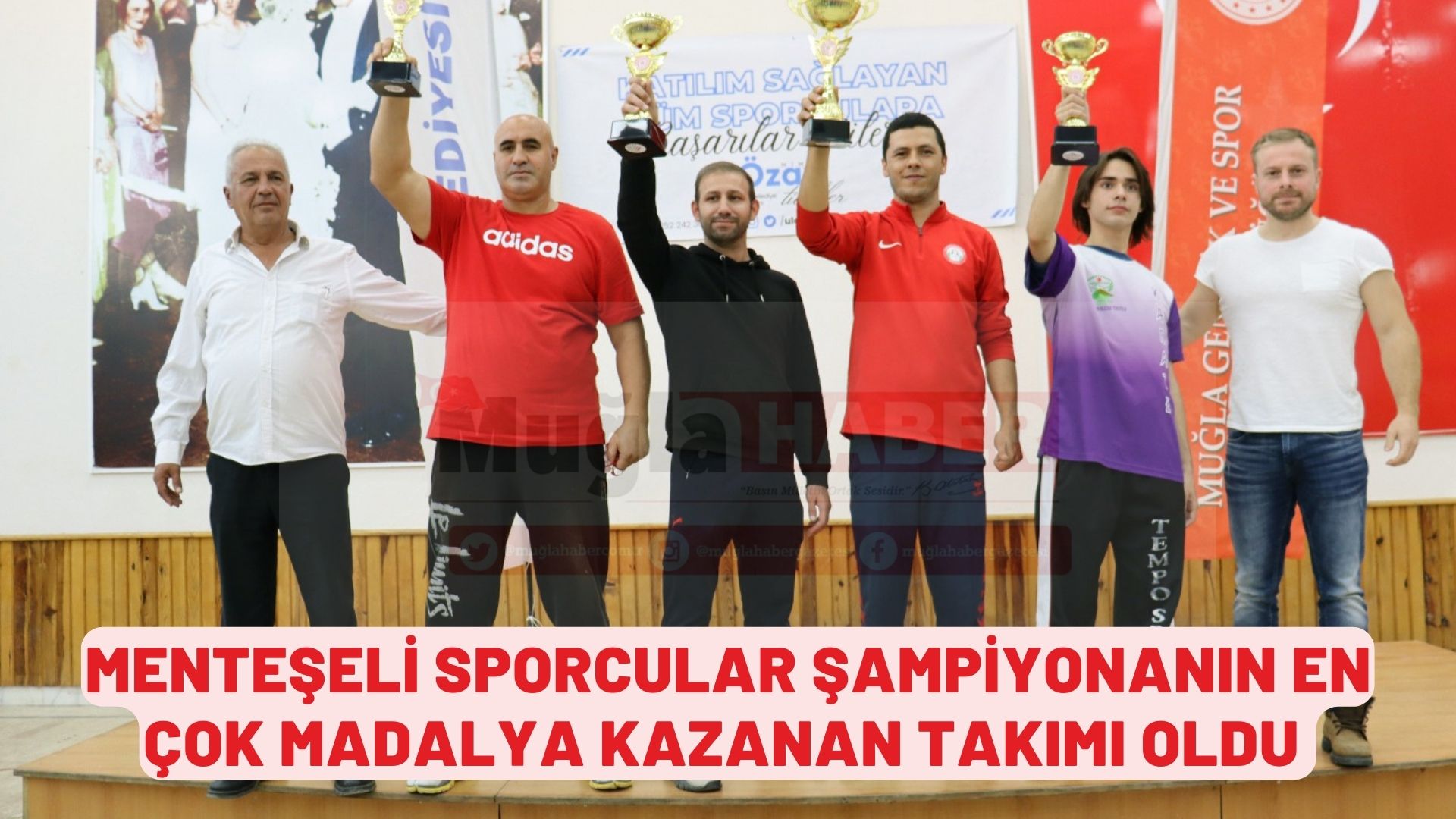 Menteşeli sporcularşampiyonanın en çok madalya kazanan takımı oldu