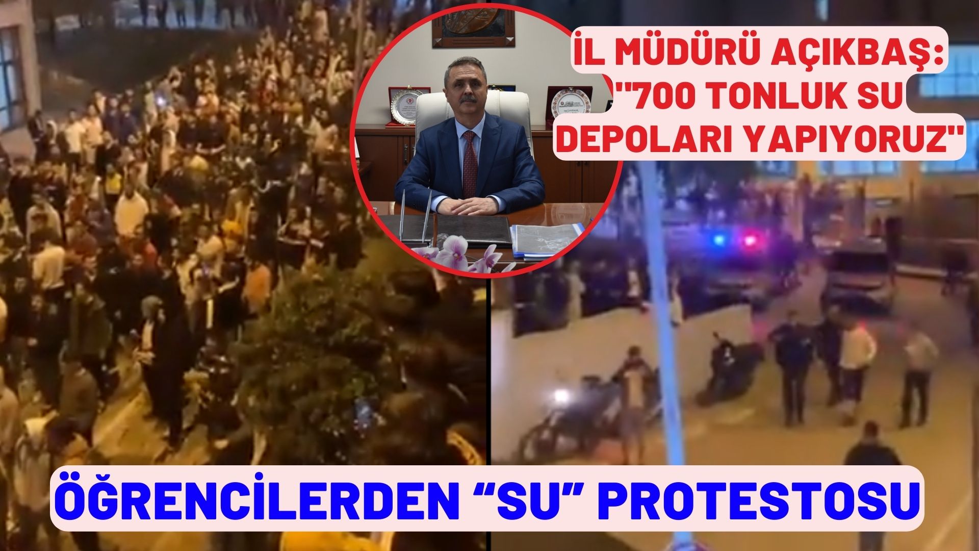 ÖĞRENCİLERDEN “SU” PROTESTOSU