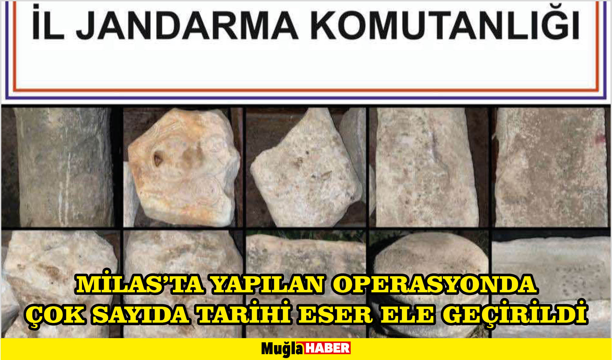 MİLAS’TA YAPILAN OPERASYONDA ÇOK SAYIDA TARİHİ ESER ELE GEÇİRİLDİ