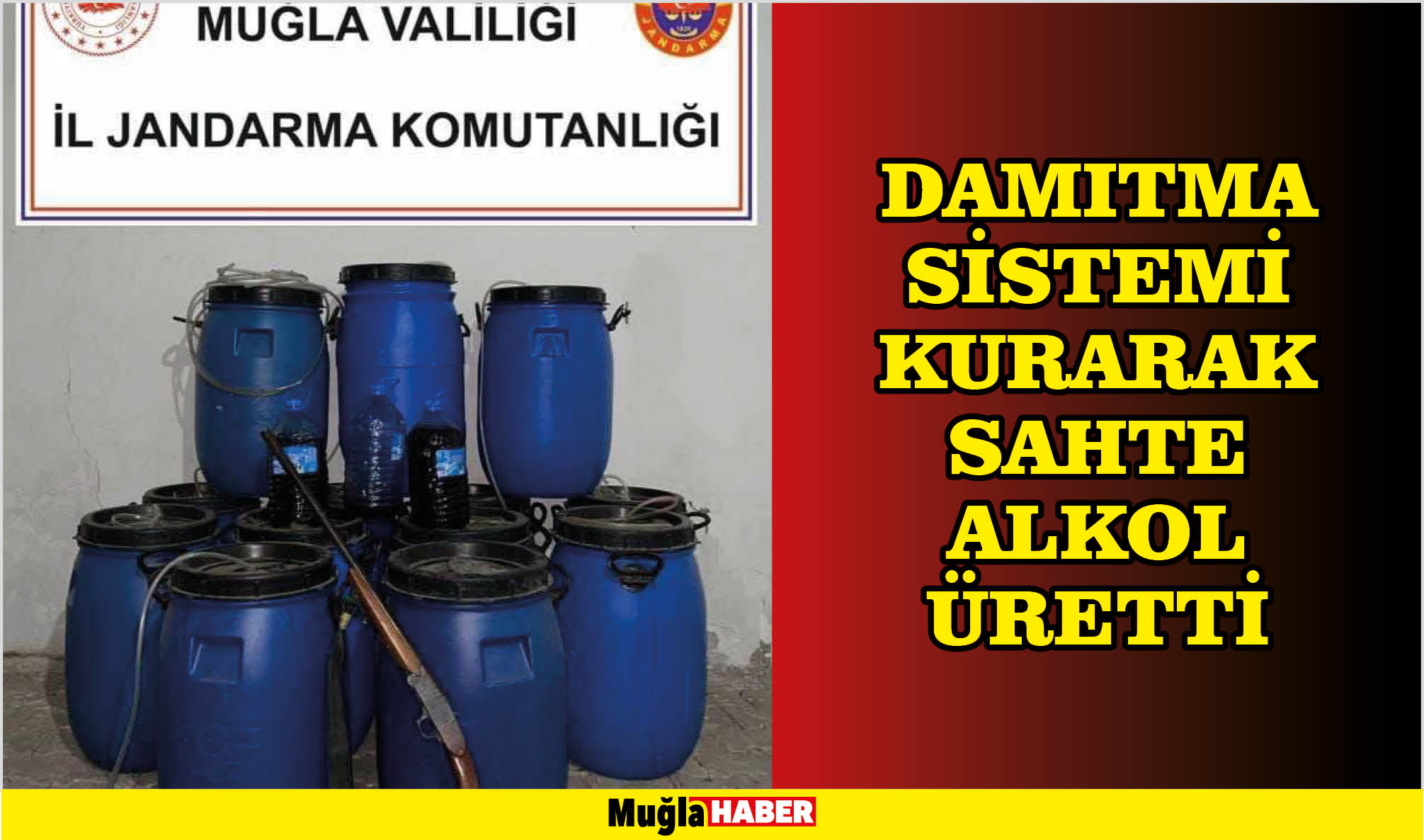 DAMITMA SİSTEMİ KURARAK SAHTE ALKOL ÜRETTİ