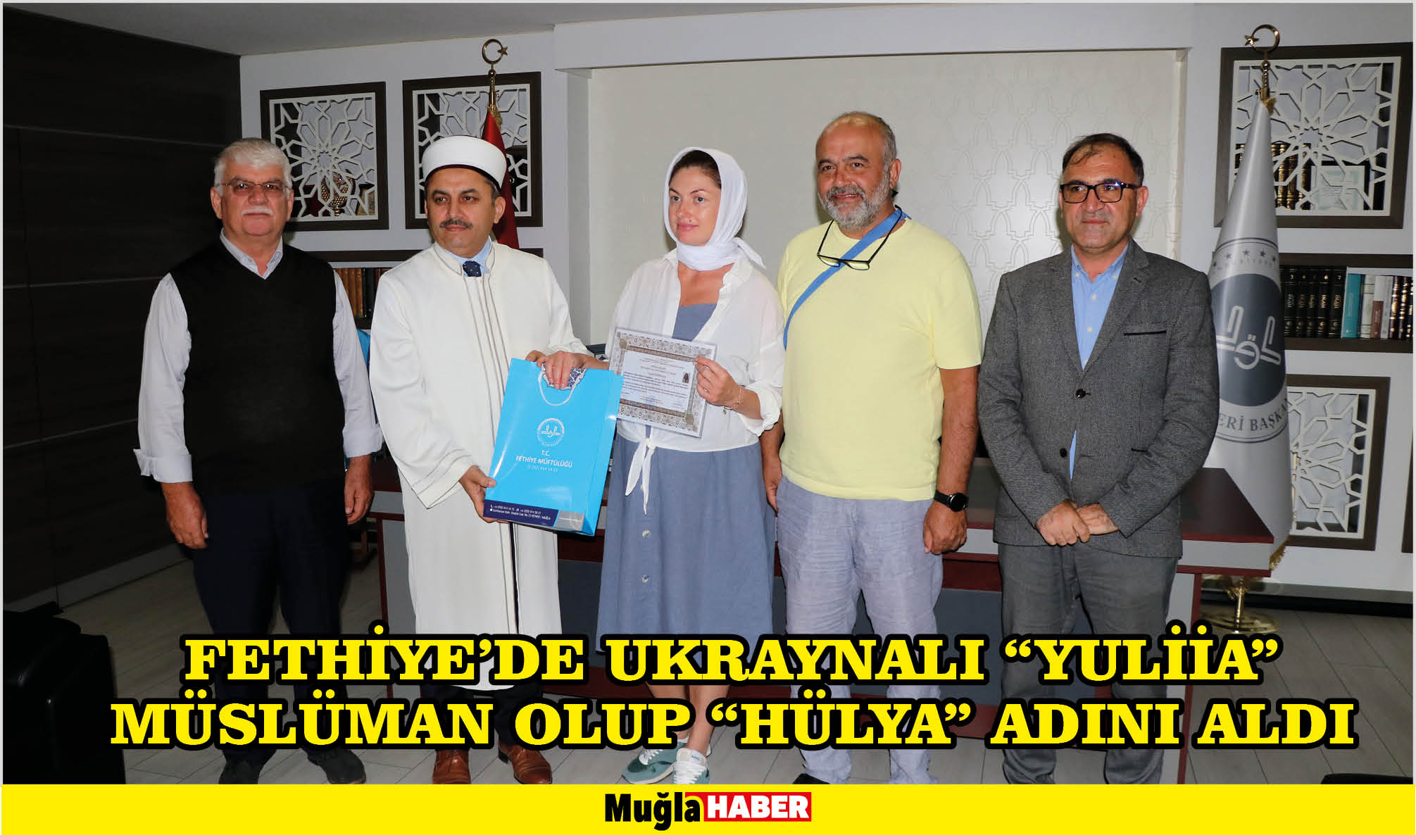 Fethiye'de Ukraynalı "Yuliia" Müslüman olup "Hülya" adını aldı