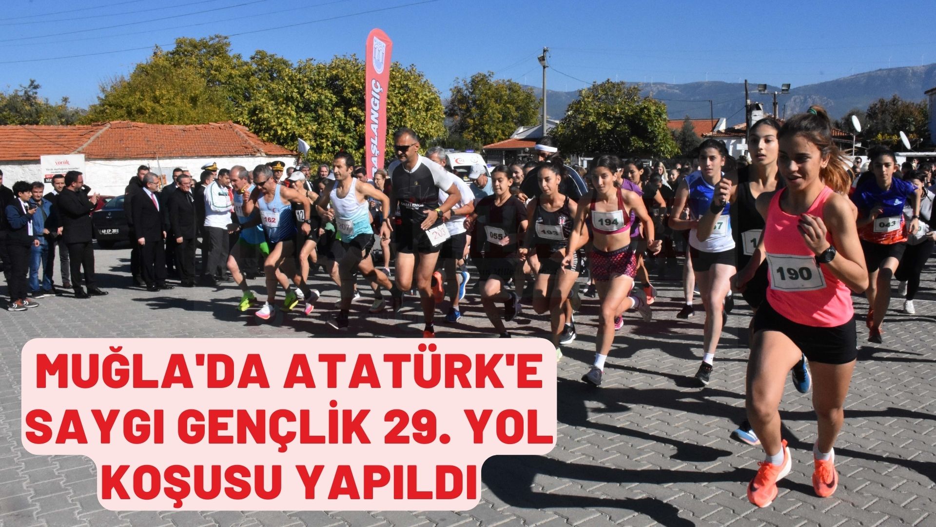 Muğla'da Atatürk'e Saygı Gençlik 29. Yol Koşusu yapıldı