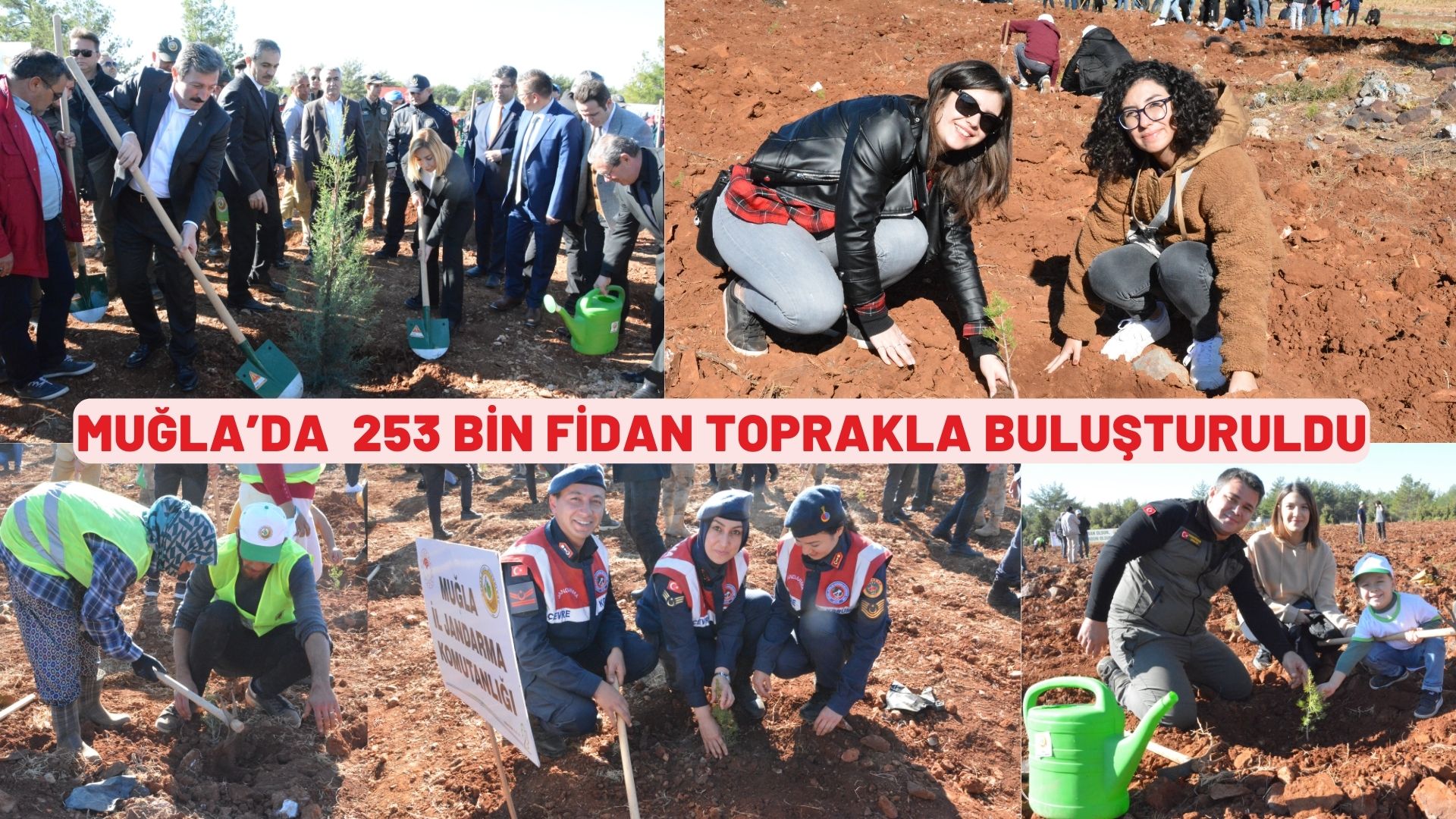 MUĞLA’DA “TÜRKİYE YÜZYILINA NEFES” TEMASIYLA 253 BİN FİDAN TOPRAKLA BULUŞTURULDU