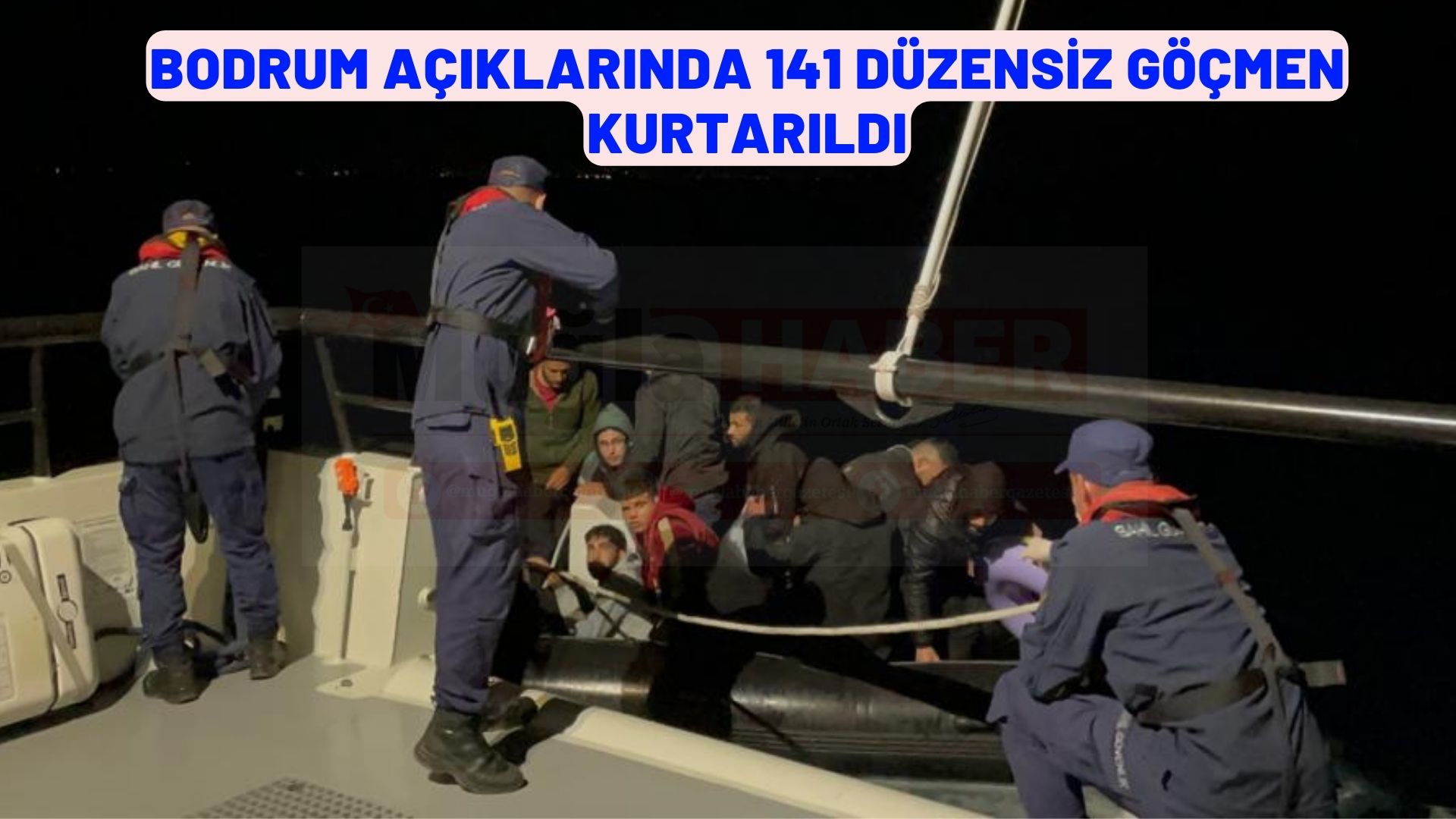 Bodrum açıklarında 141 düzensiz göçmen kurtarıldı