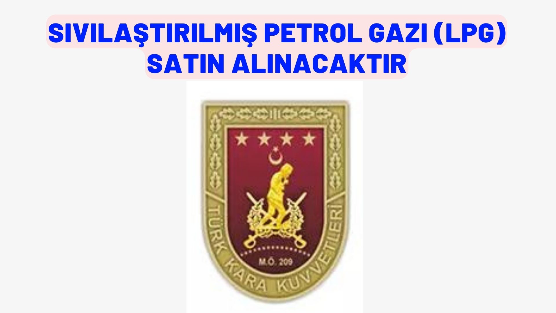 Sıvılaştırılmış petrol gazı (LPG) satın alınacaktır