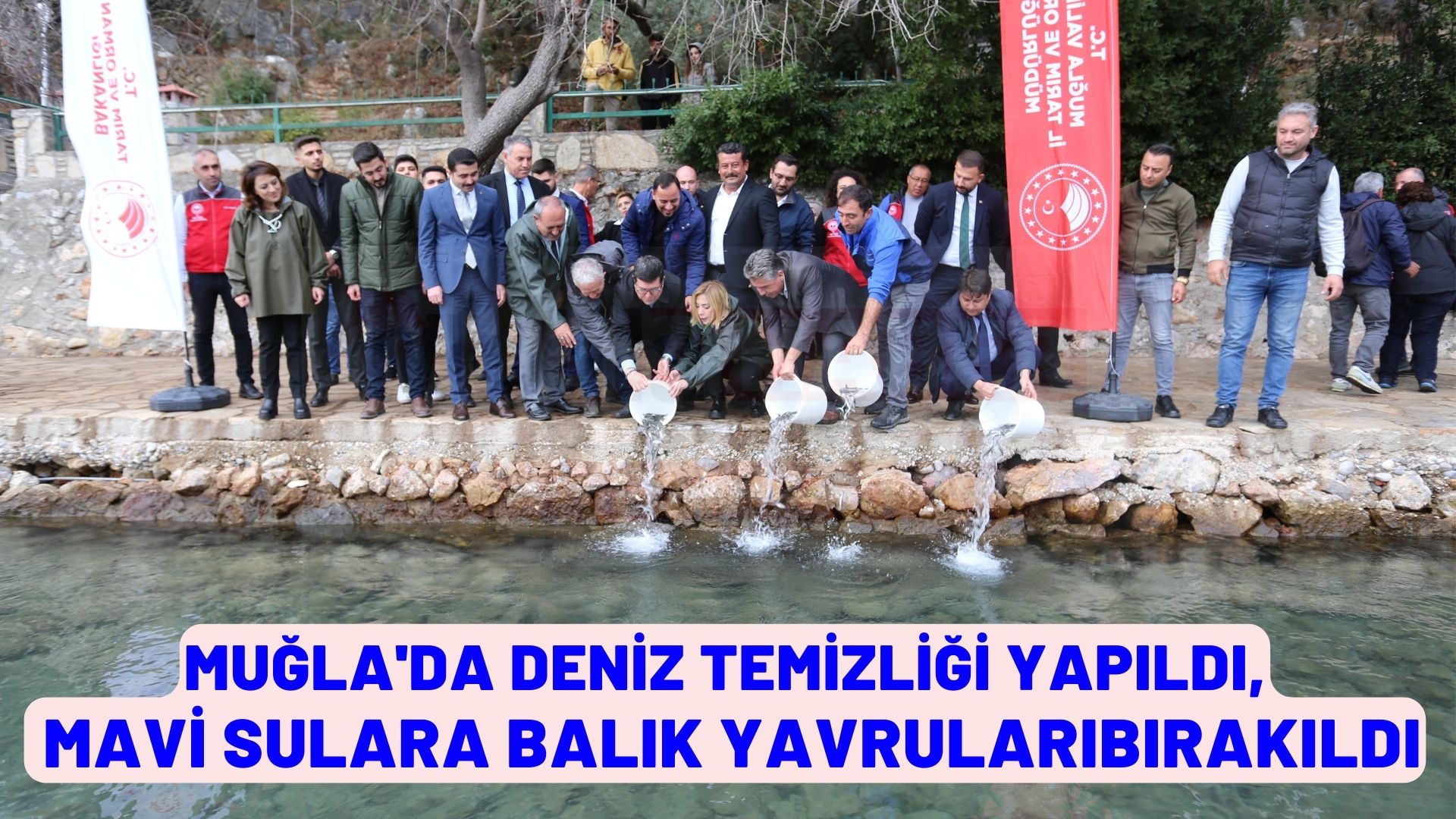 Muğla'da deniz temizliği yapıldı, mavi sulara balık yavruları bırakıldı