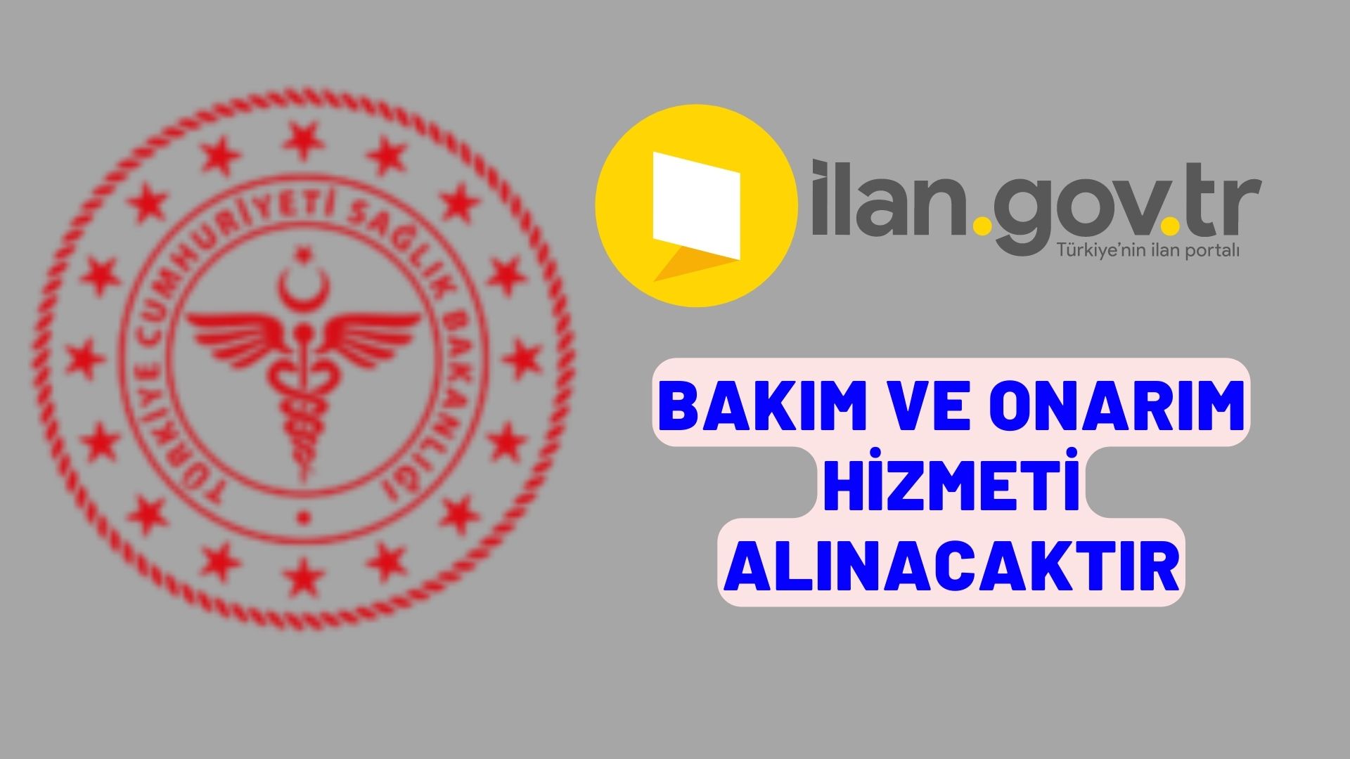 Bakım ve onarım hizmeti alınacaktır