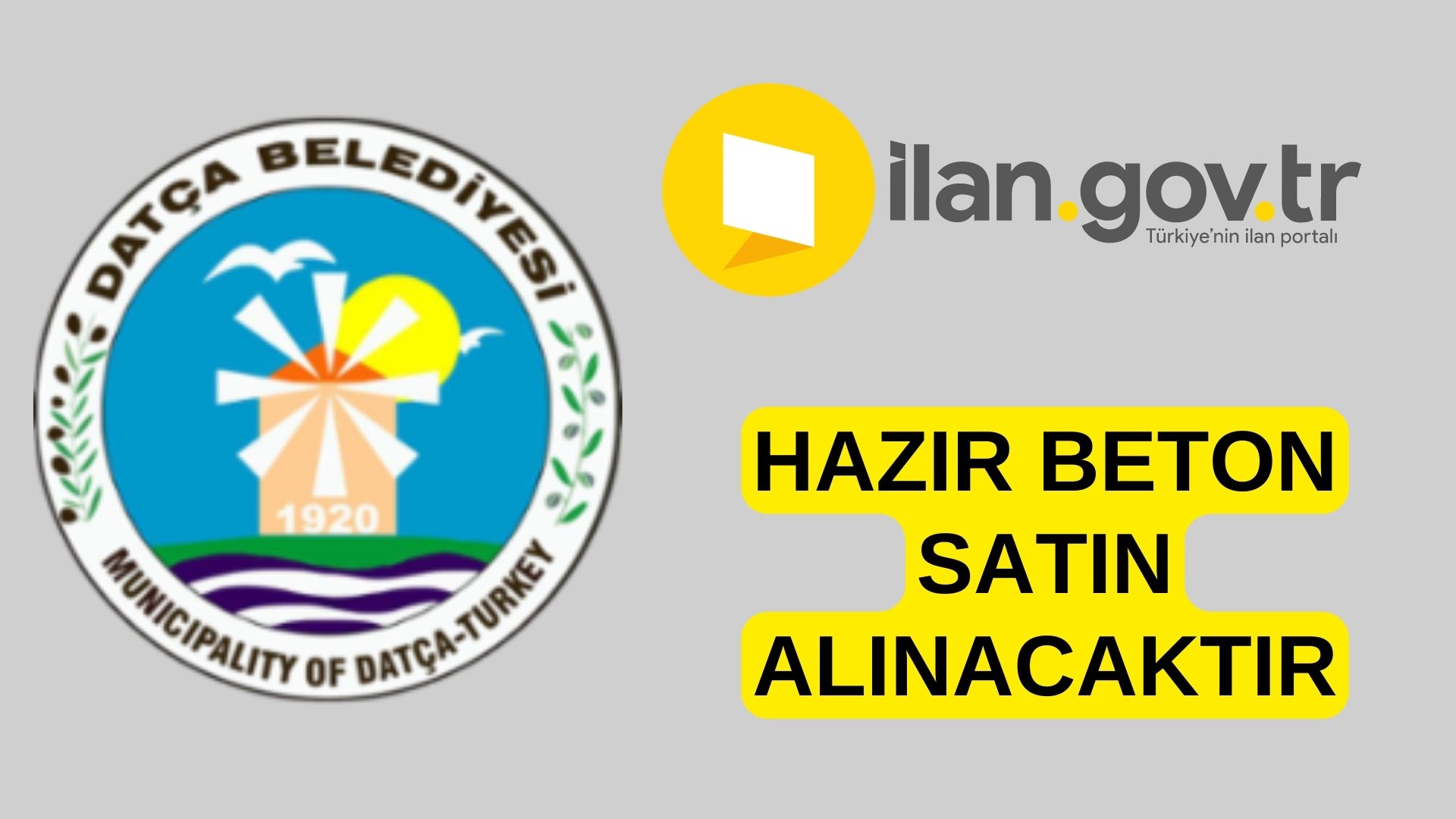 Hazır beton satın alınacaktır