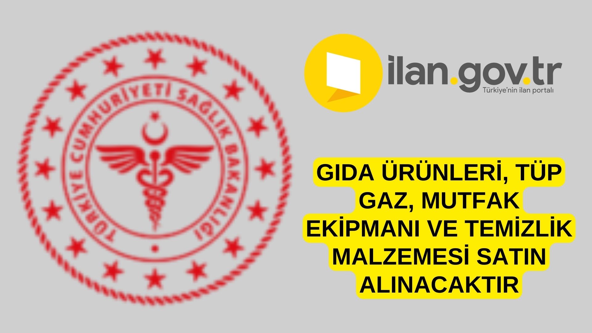 Gıda ürünleri, tüp gaz, mutfak ekipmanı ve temizlik malzemesi satın alınacaktır