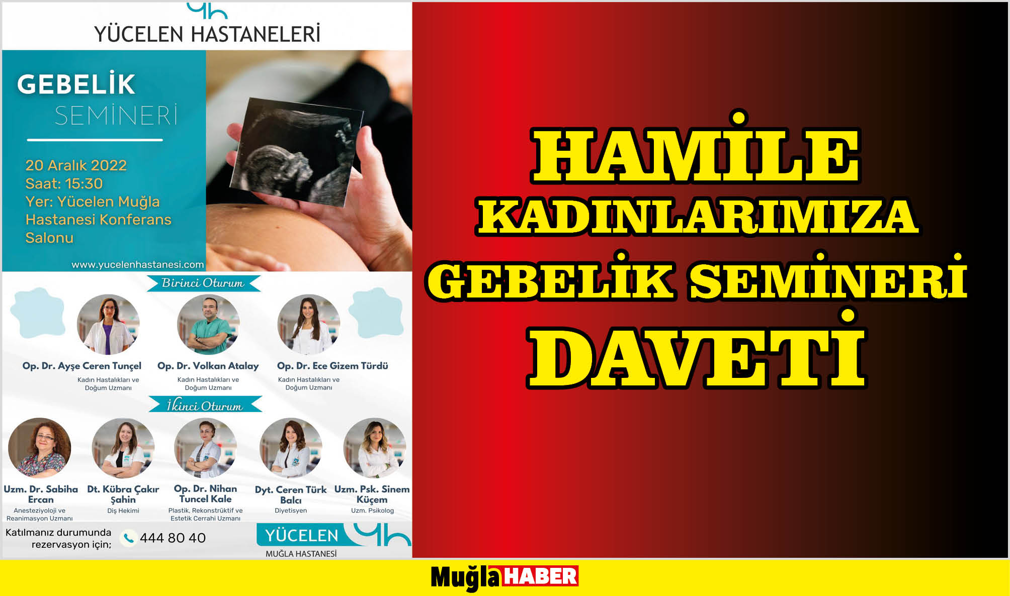 HAMİLE KADINLARA GEBELİK SEMİNERİ DAVETİ