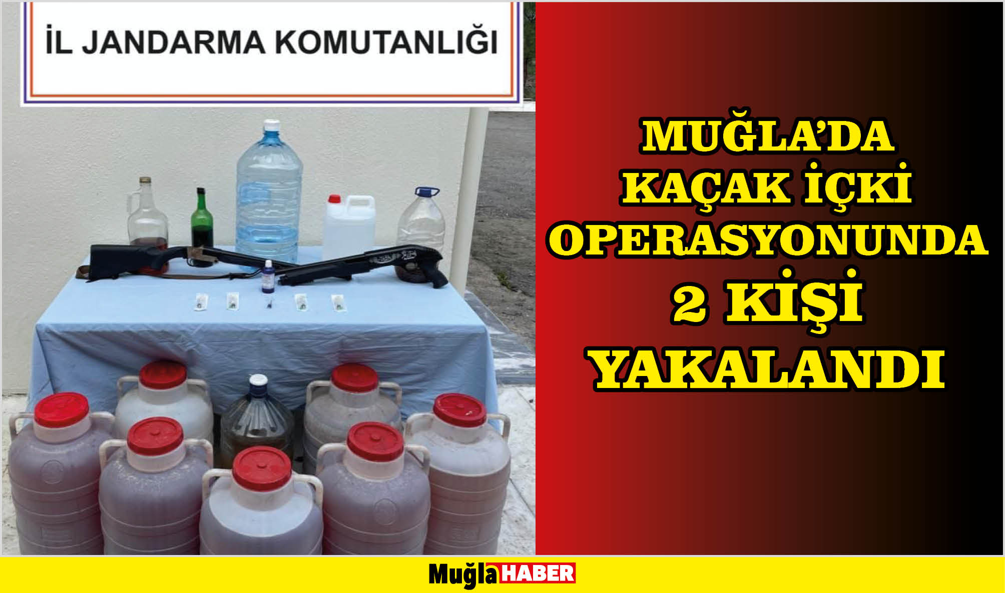 Muğla'da kaçak içki operasyonunda 2 kişi yakalandı