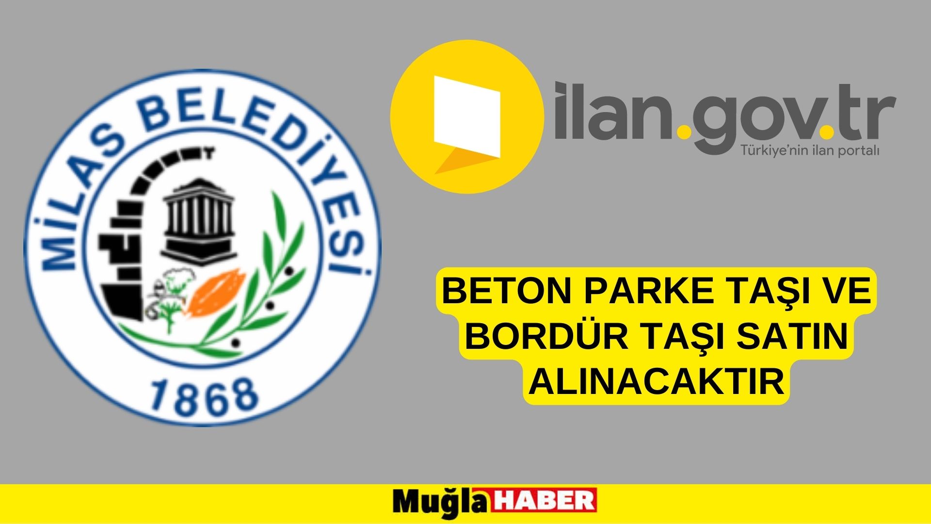 Beton parke taşı ve bordür taşı satın alınacaktır