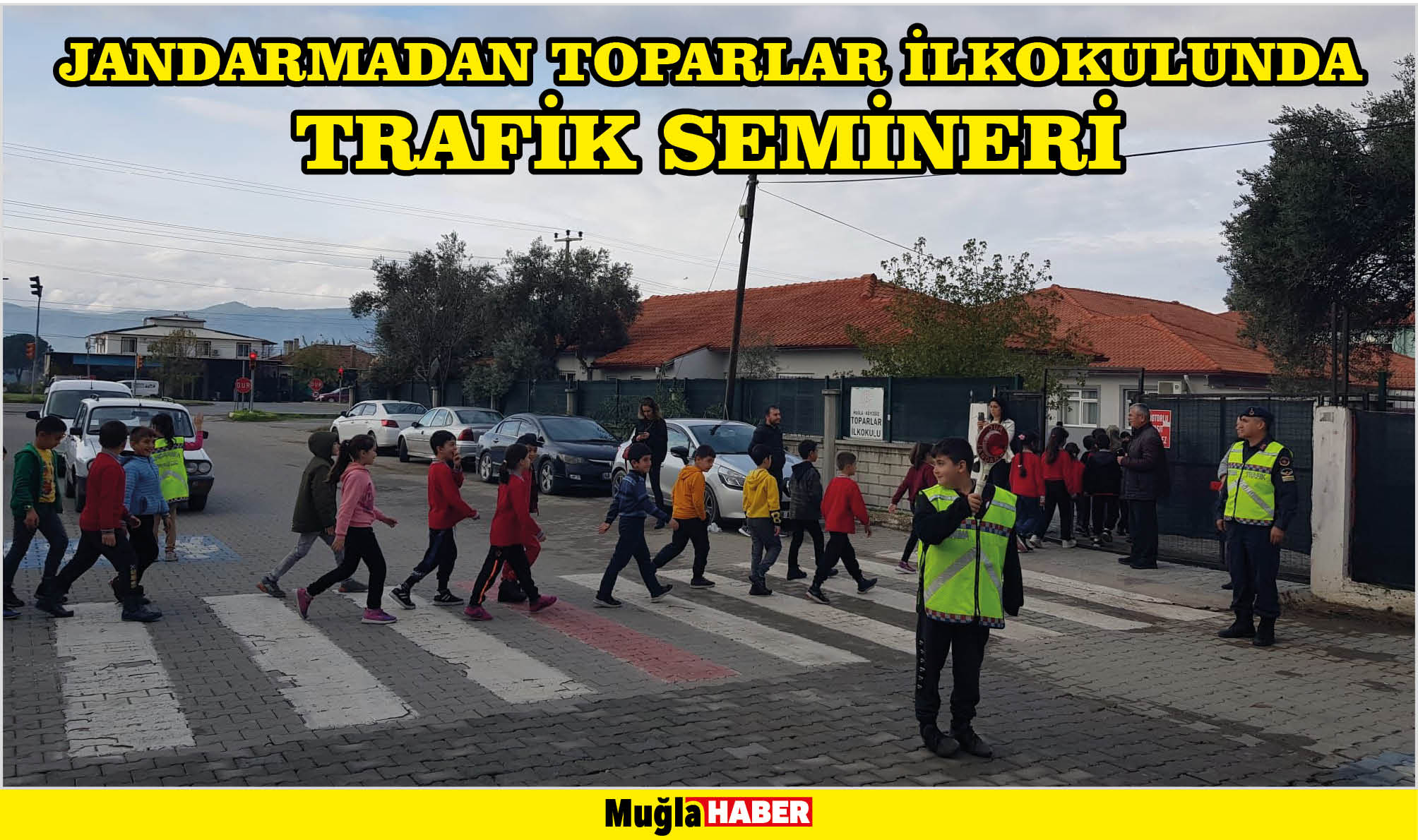 JANDARMADAN TOPARLAR İLKOKULUNDA TRAFİK SEMİNERİ