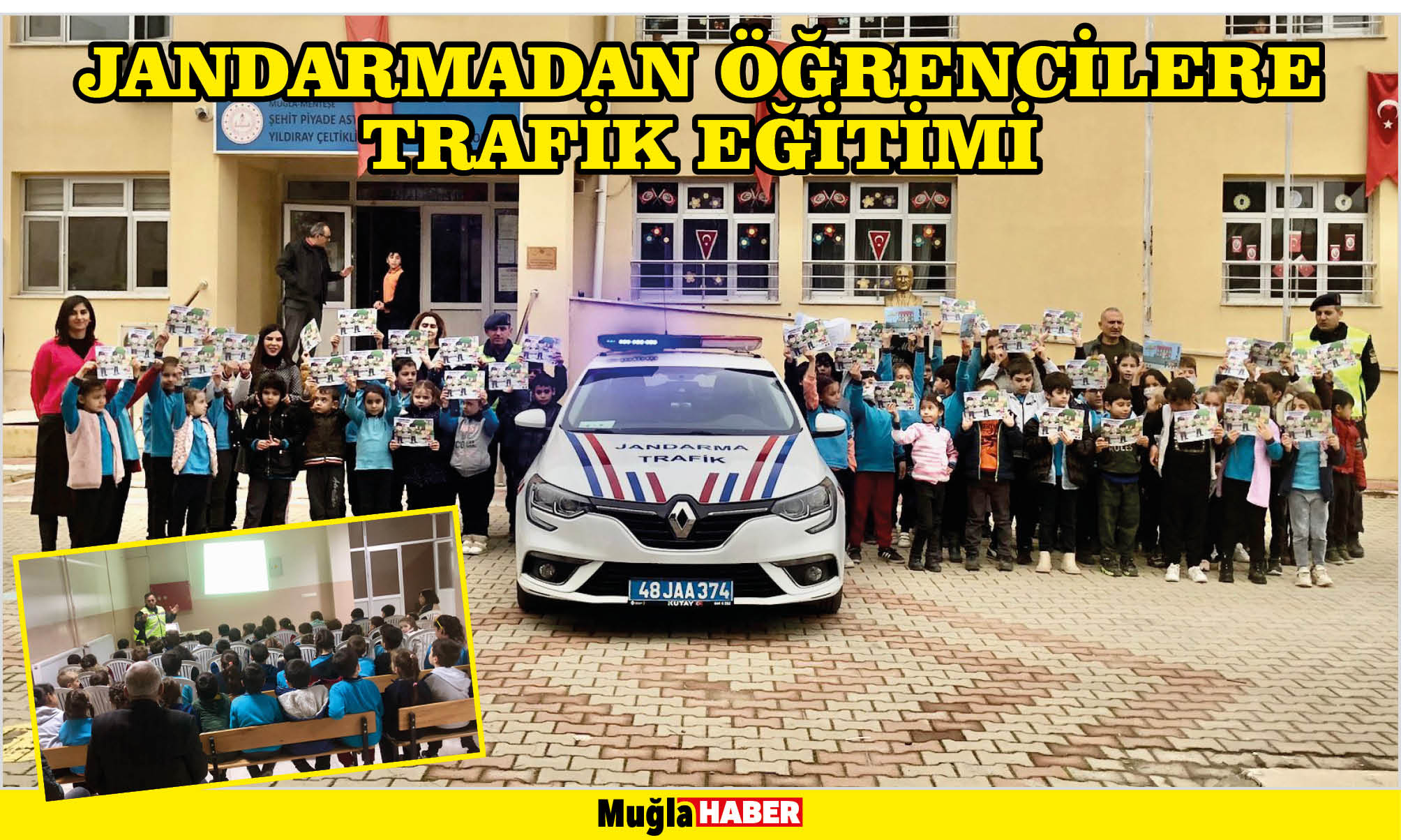 JANDARMADAN ÖĞRENCİLERE TRAFİK EĞİTİMİ