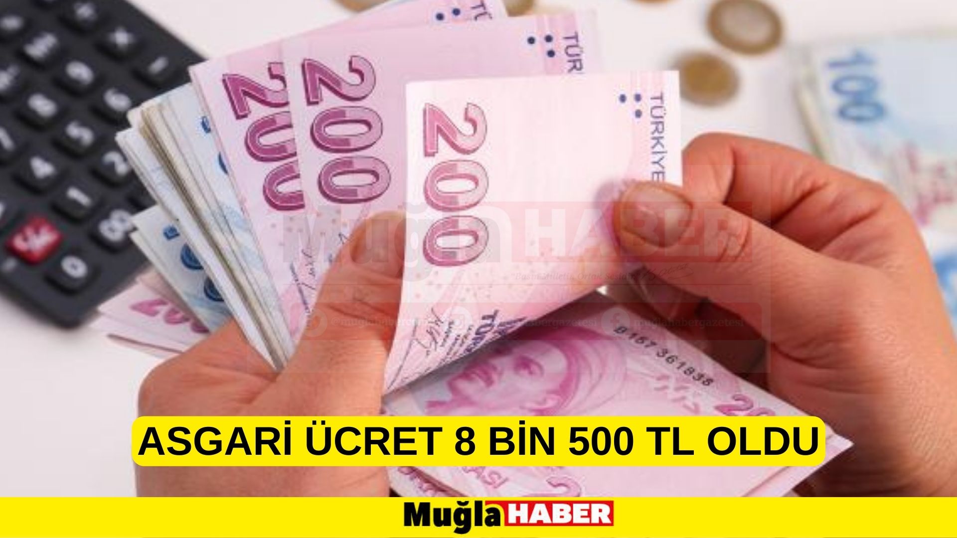 Asgari ücret 8 bin 500 lira oldu