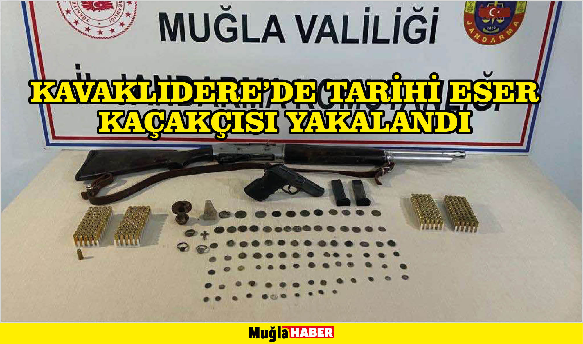 KAVAKLIDERE’DE TARİHİ ESER KAÇAKÇISI YAKALANDI