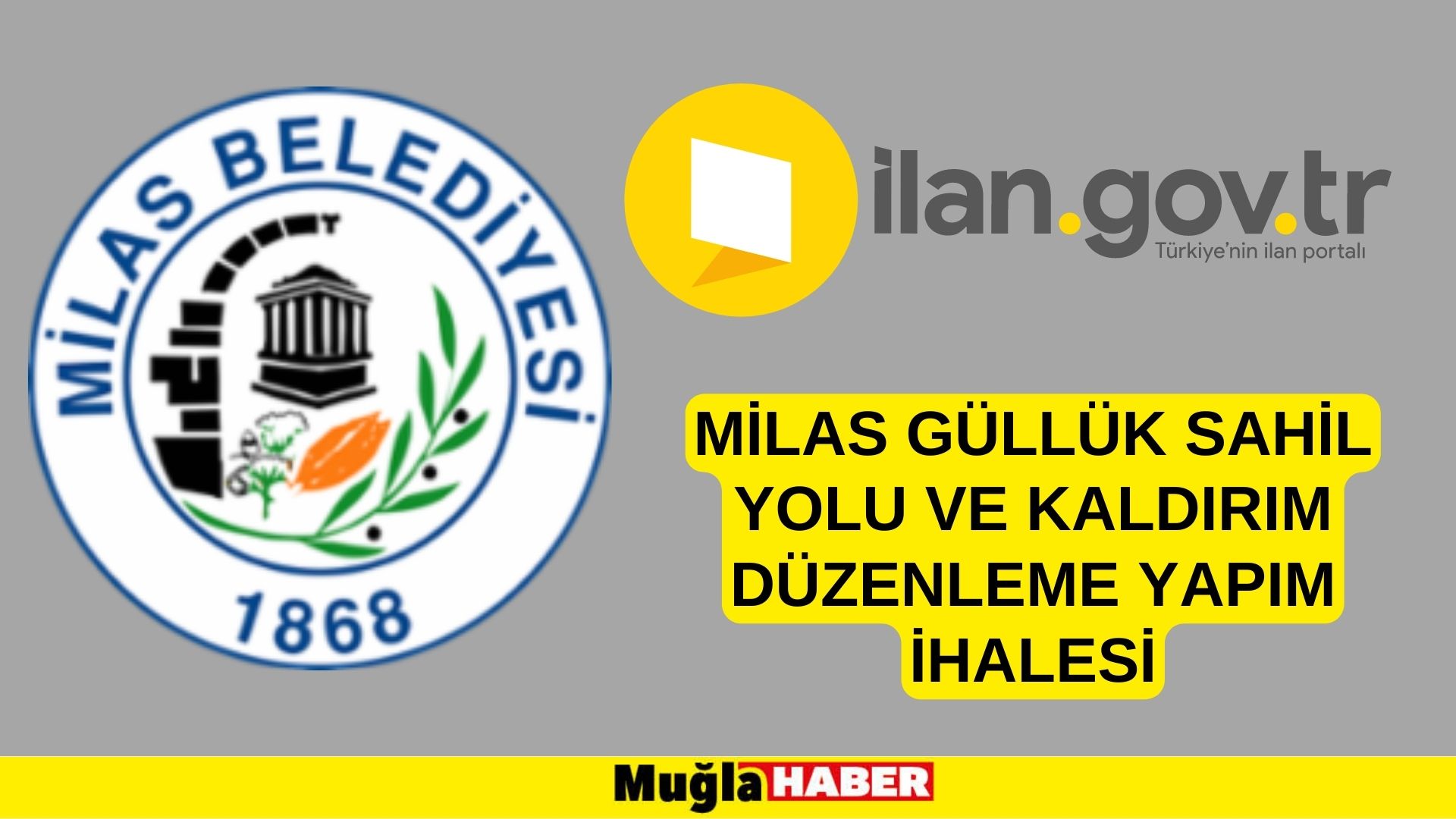 Milas Güllük sahil yolu ve kaldırım düzenleme yapım ihalesi