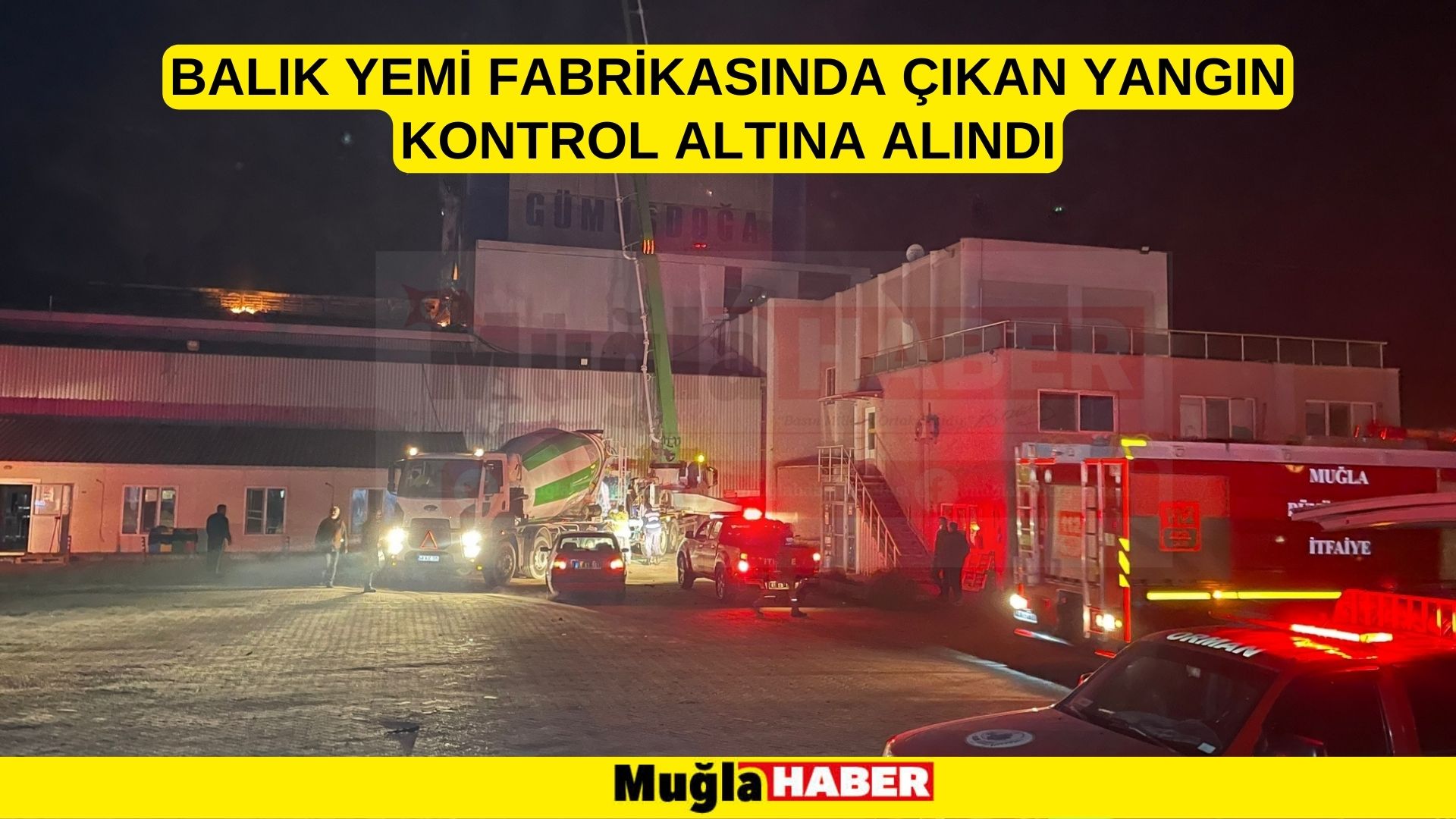 balık yemi fabrikasında çıkan yangın kontrol altına alındı