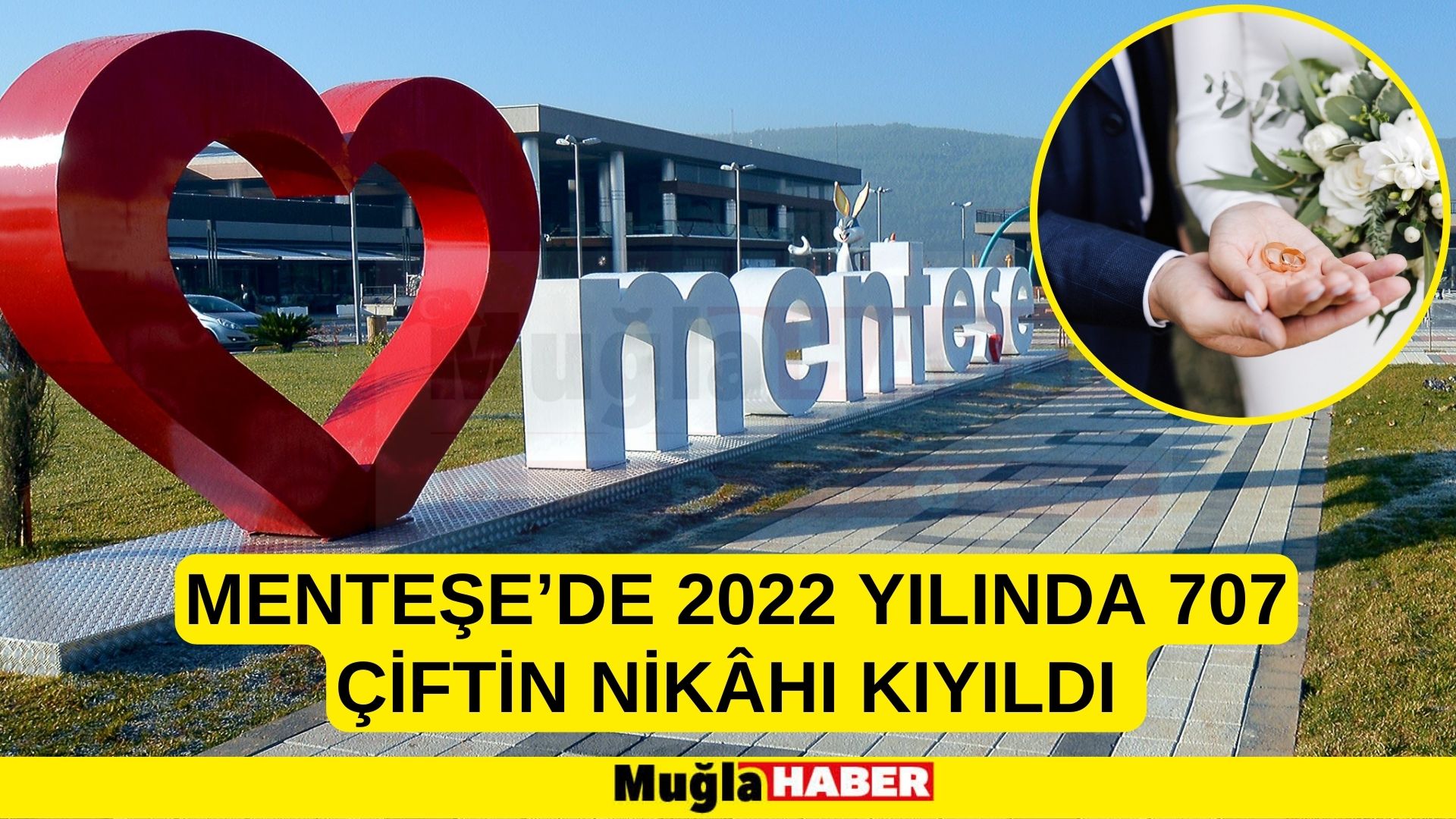 MENTEŞE’DE 2022 YILINDA 707 ÇİFTİN NİKÂHI KIYILDI