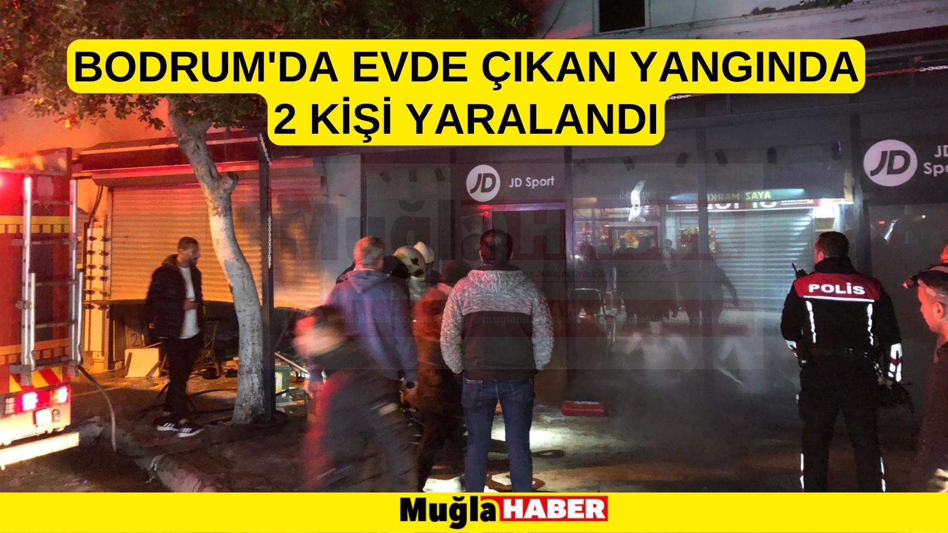 Bodrum'da evde çıkan yangında 2 kişi yaralandı