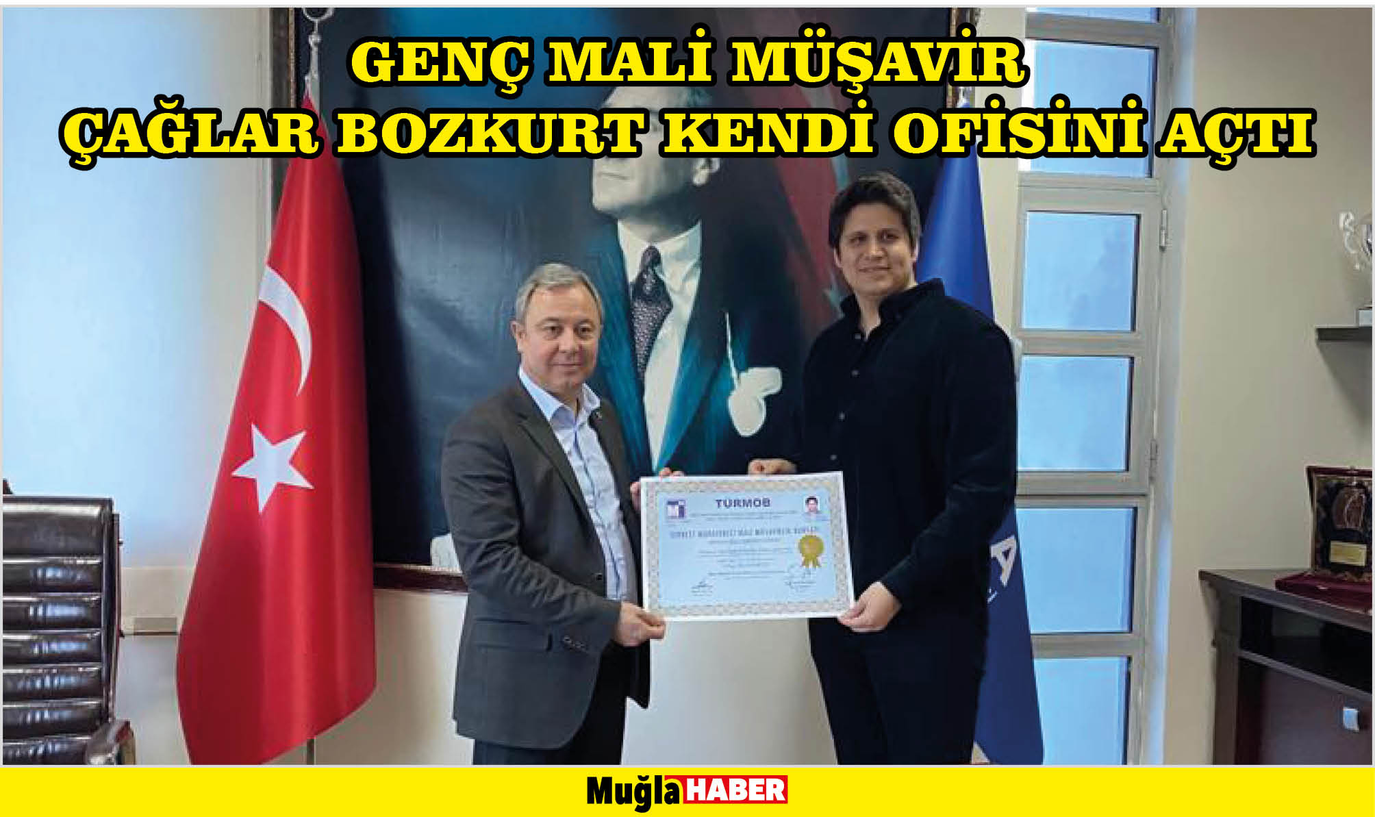 GENÇ MALİ MÜŞAVİR ÇAĞLAR BOZKURT KENDİ OFİSİNİ AÇTI