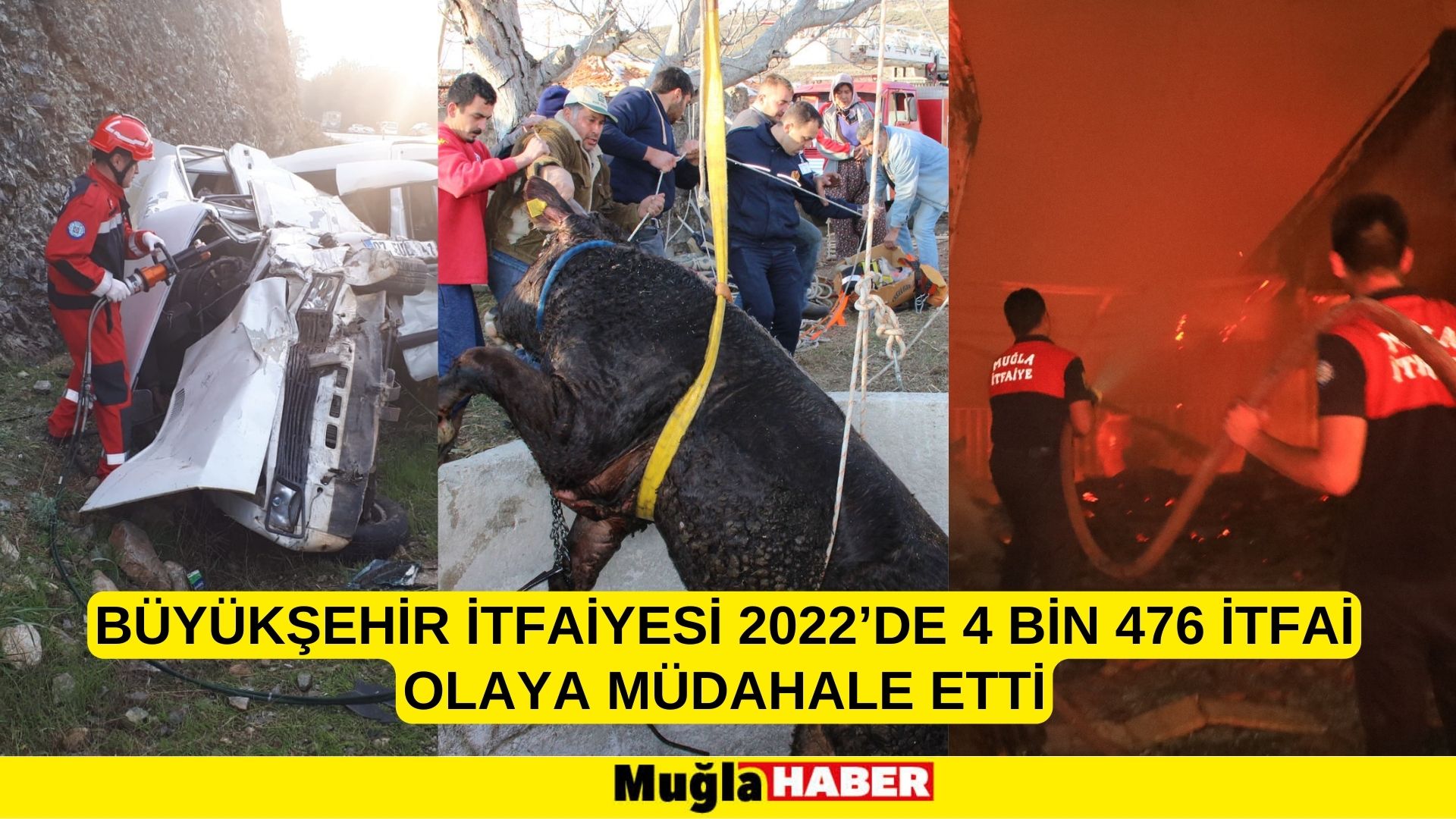 BÜYÜKŞEHİR İTFAİYESİ 2022’DE 4 BİN 476 İTFAİ OLAYA MÜDAHALE ETTİ