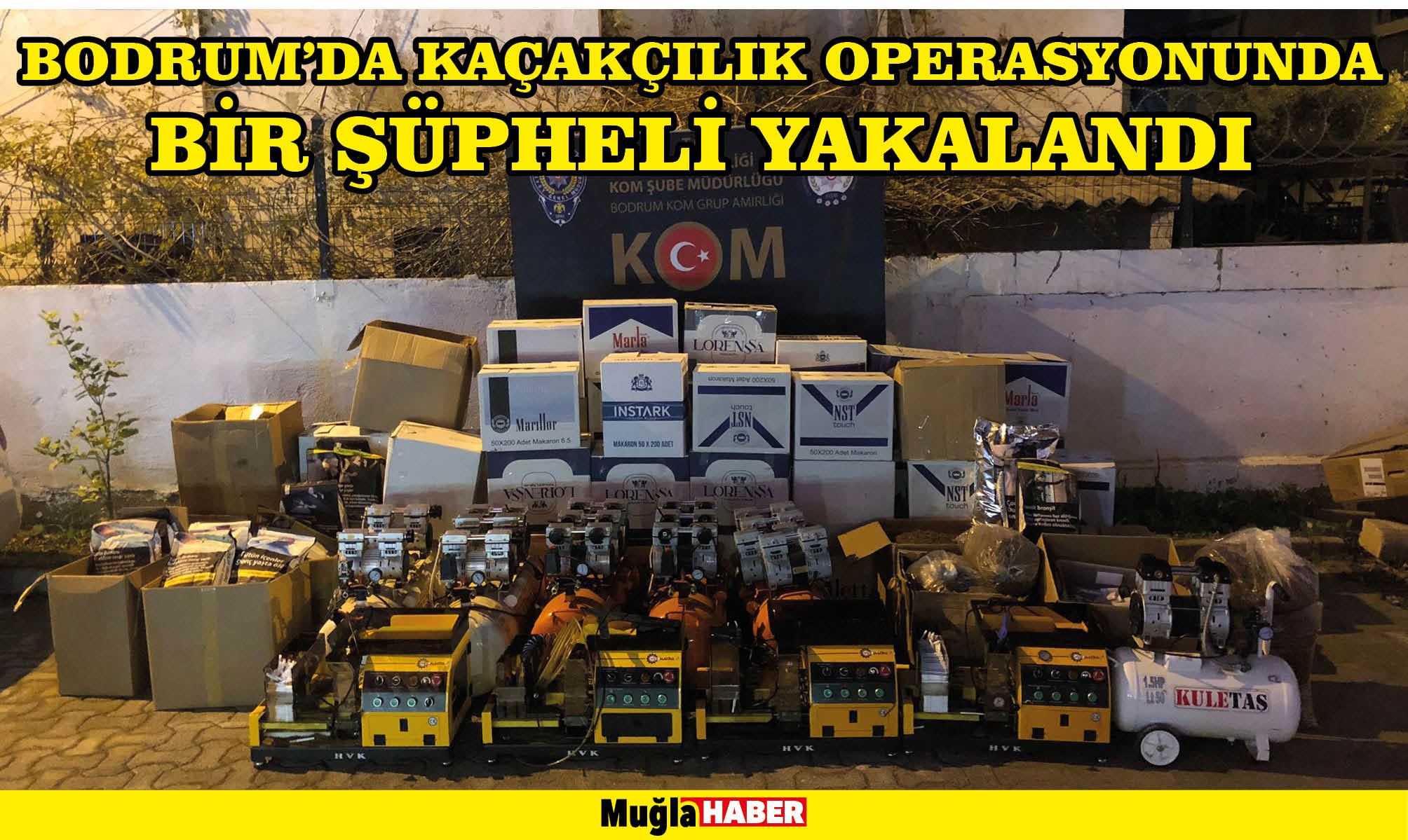 Bodrum'da kaçakçılık operasyonunda bir şüpheli yakalandı