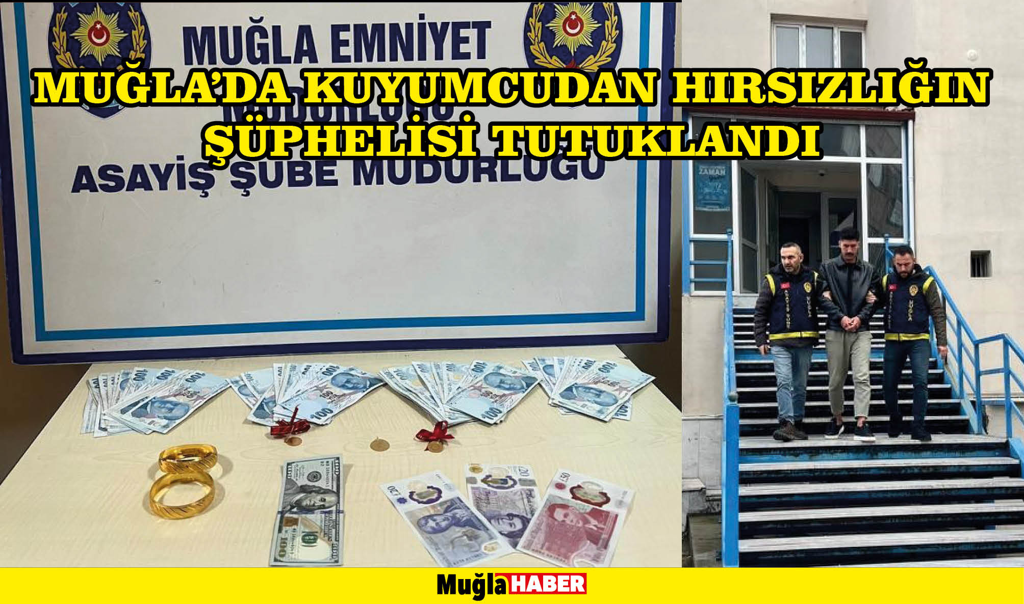 Muğla'da kuyumcudan hırsızlığın şüphelisi tutuklandı