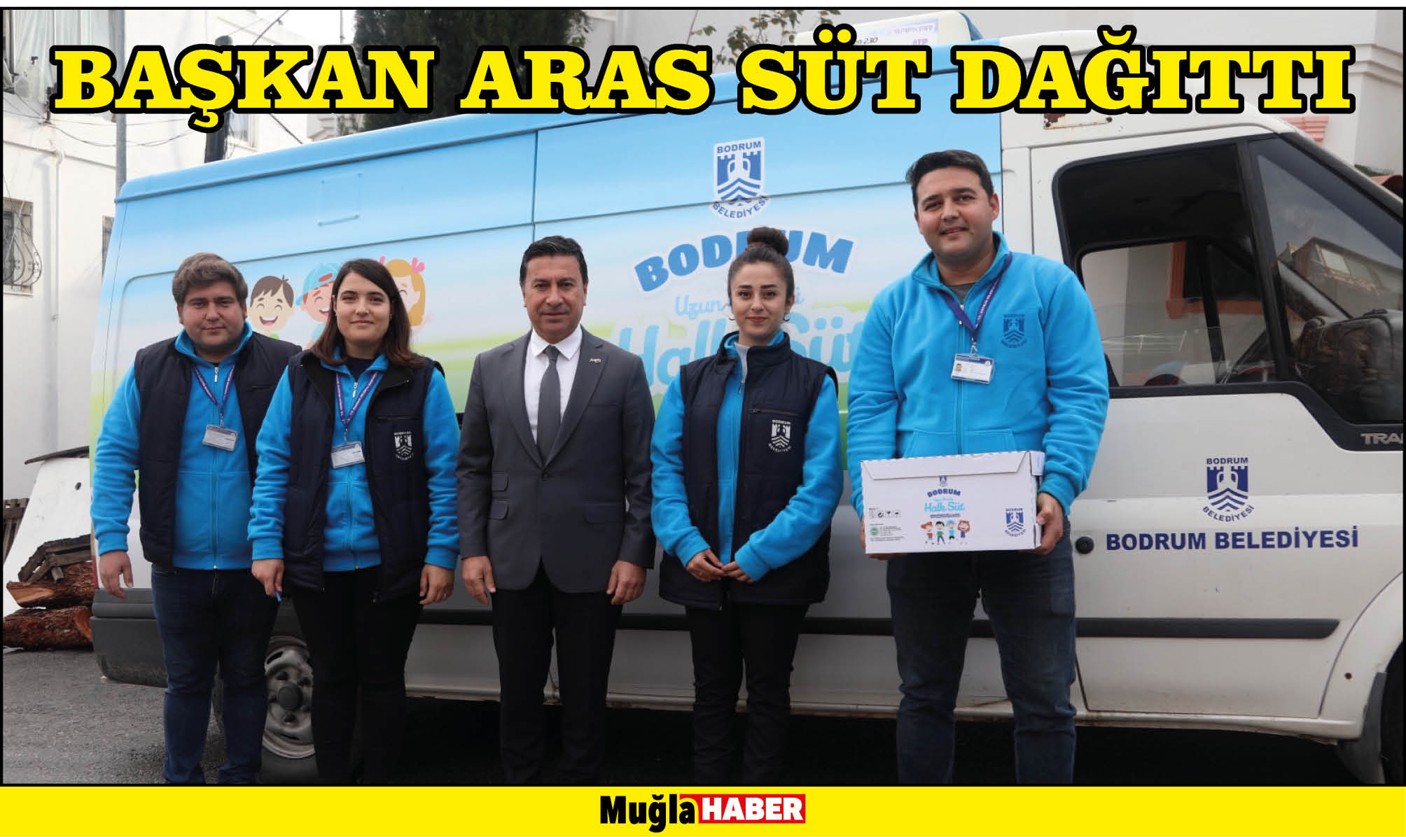 BAŞKAN ARAS SÜT DAĞITTI