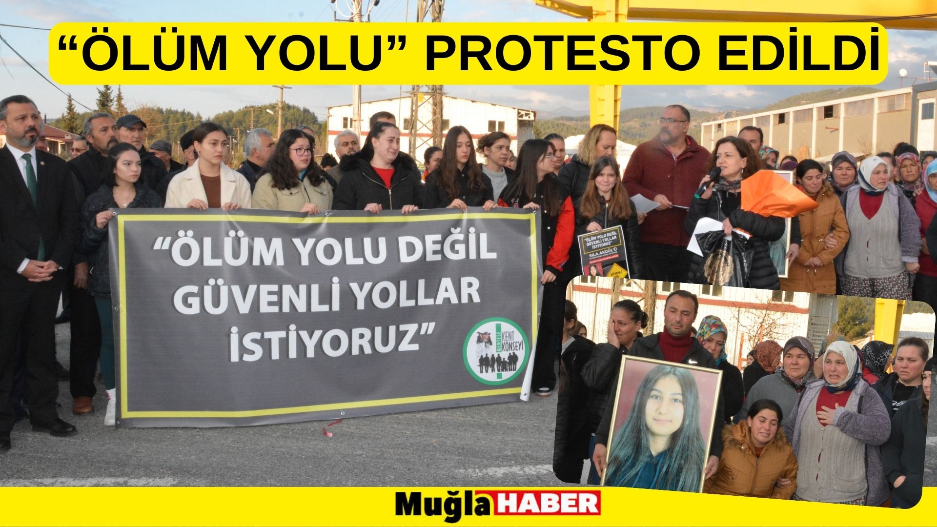 “ÖLÜM YOLU” PROTESTO EDİLDİ