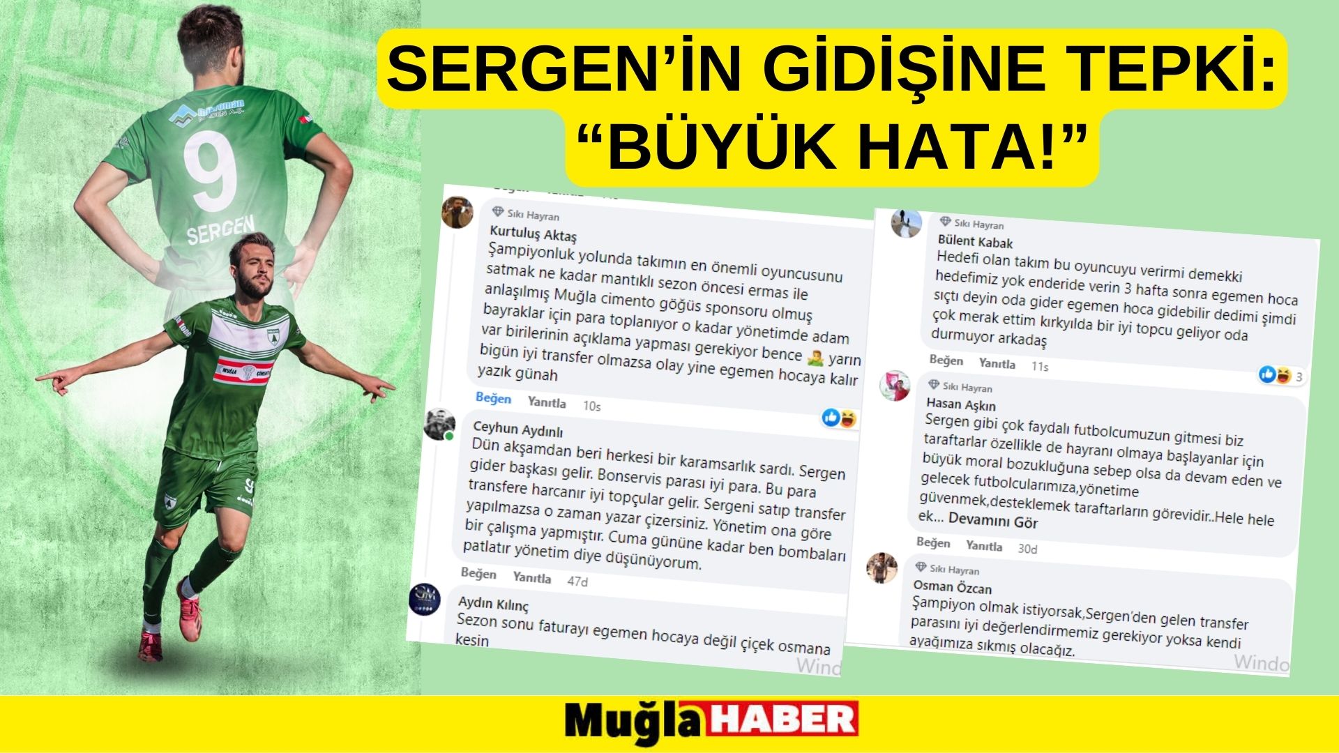 SERGEN’İN GİDİŞİNE TEPKİ: "BÜYÜK HATA!”