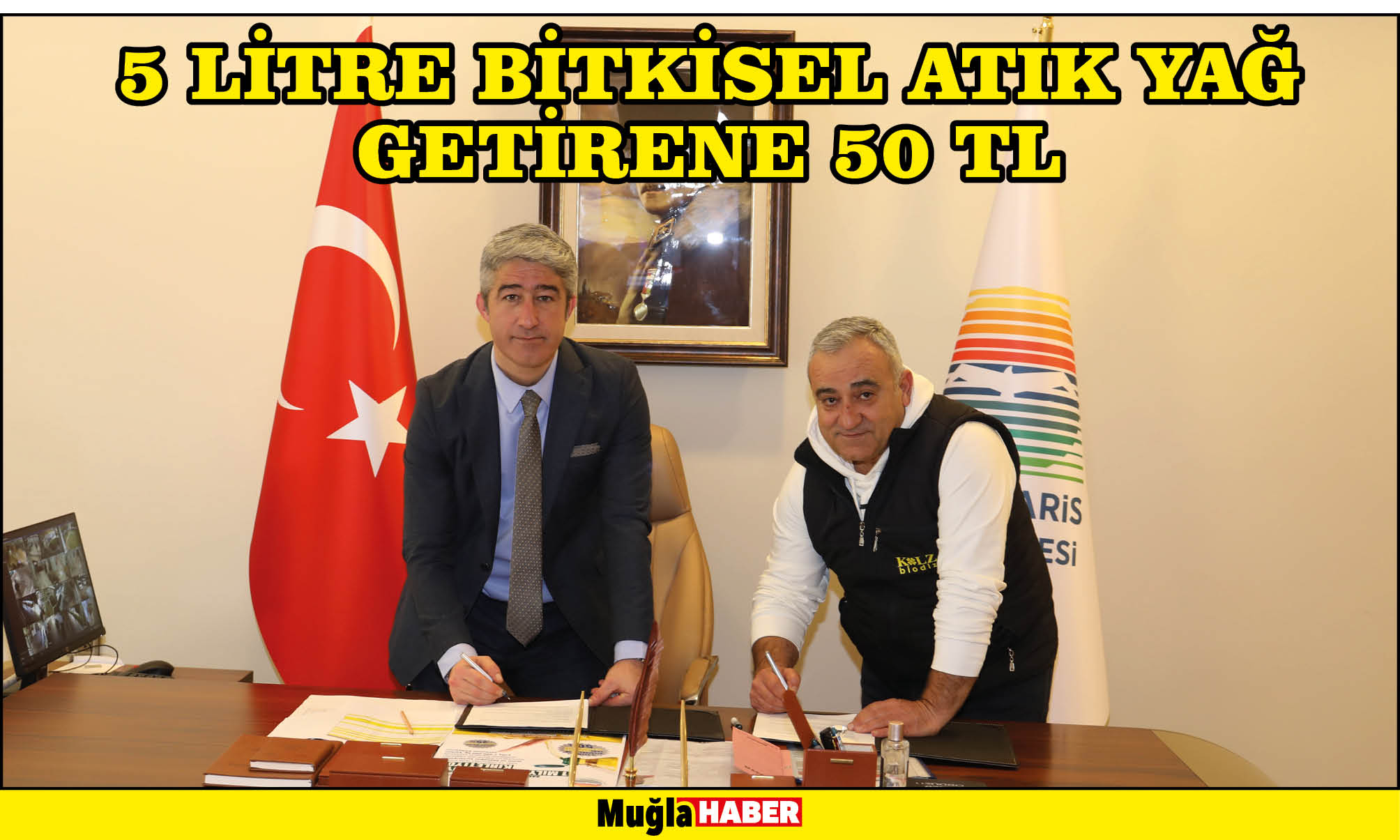 5 LİTRE BİTKİSEL ATIK YAĞ GETİRENE 50 TL