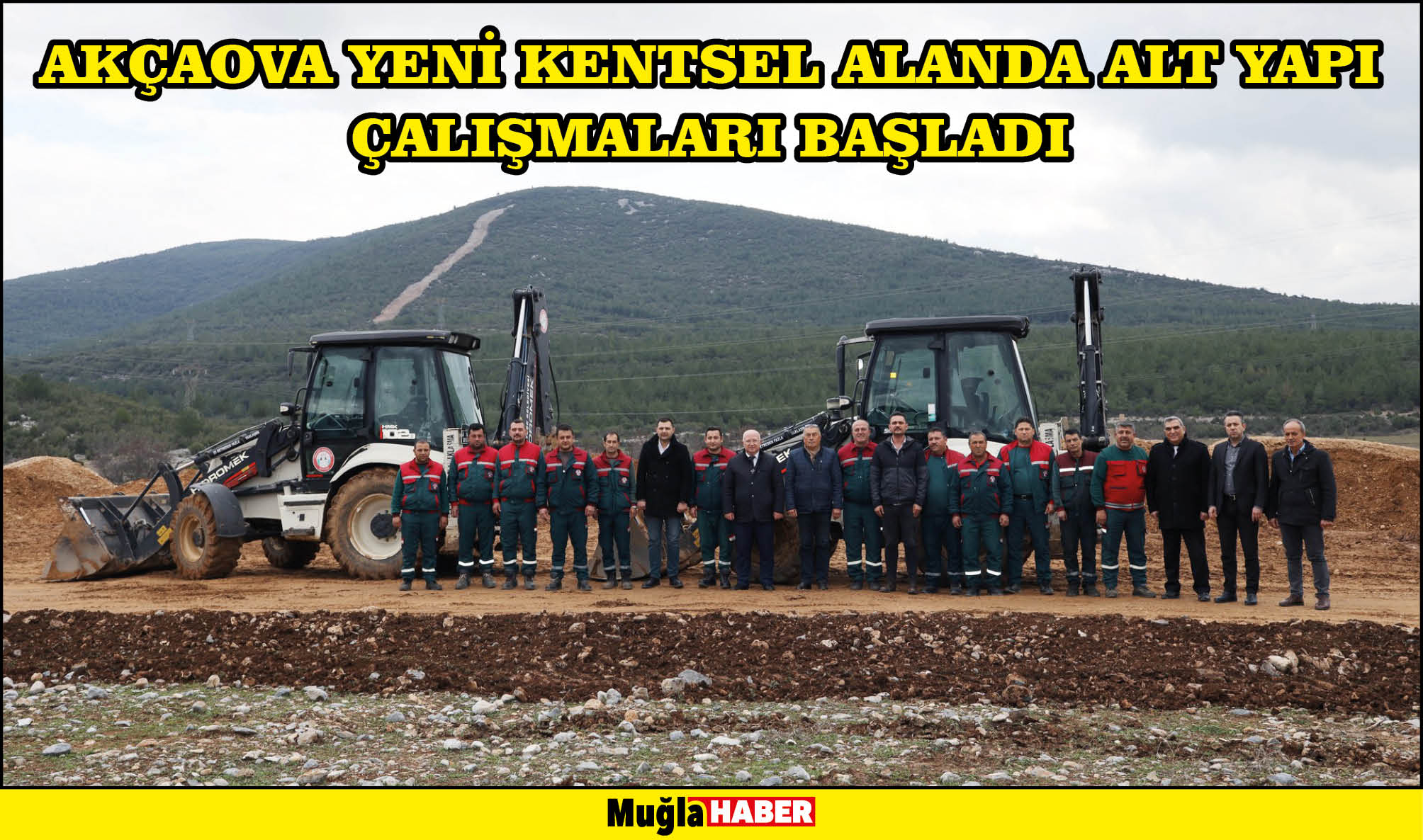 AKÇAOVA YENİ KENTSEL ALANDA ALT YAPI ÇALIŞMALARI BAŞLADI