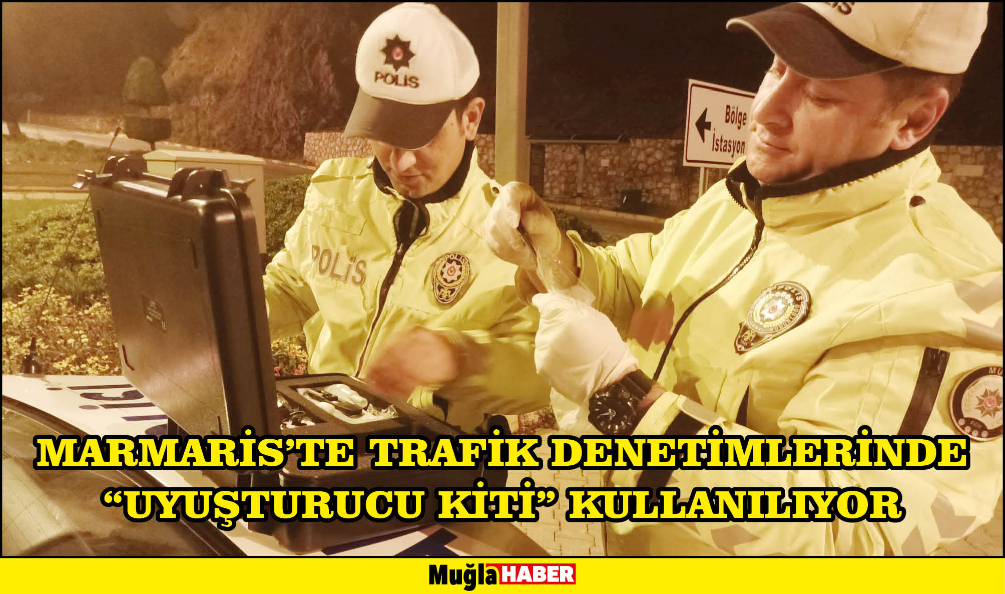 Marmaris'te trafik denetimlerinde "uyuşturucu kiti" kullanılıyor