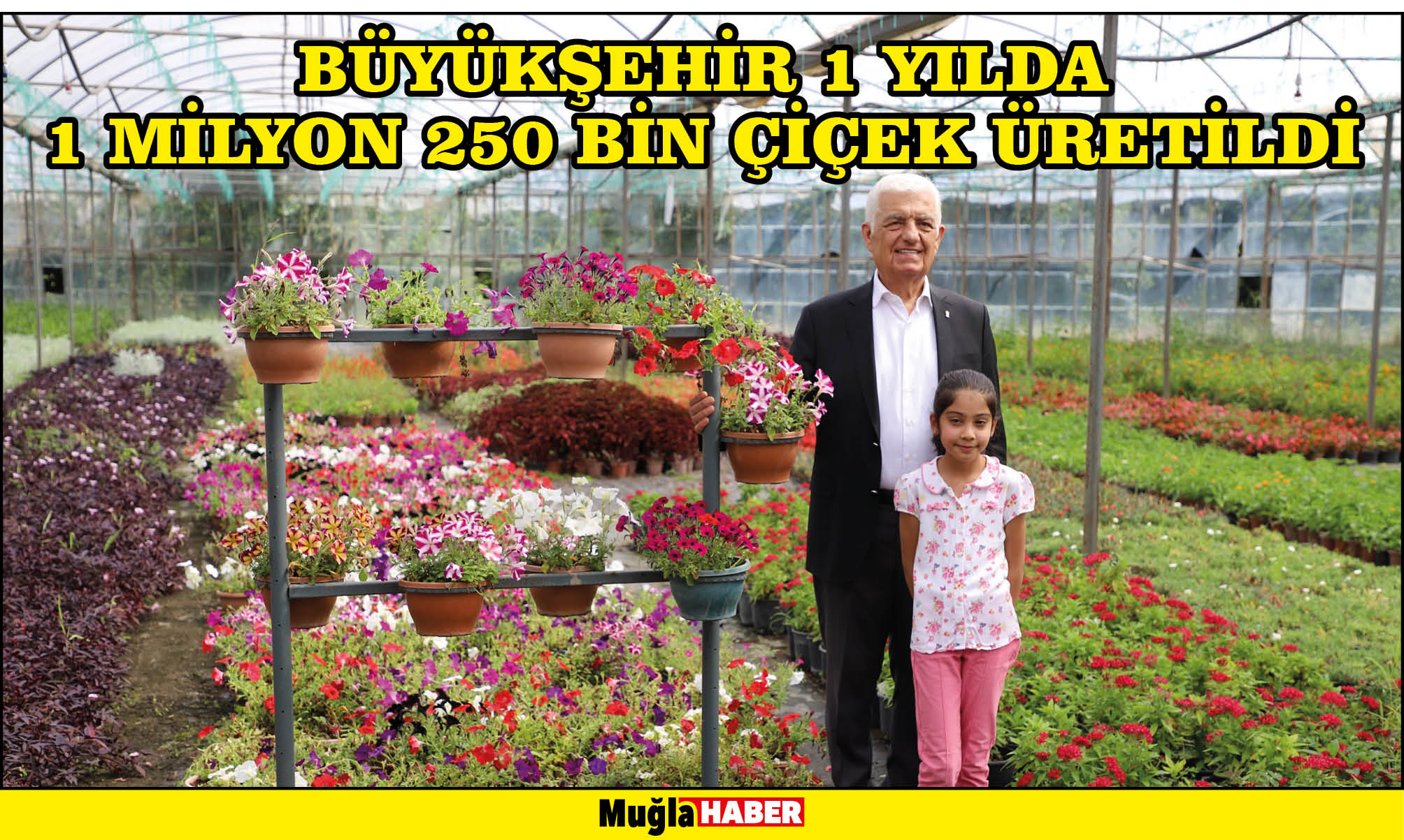 Büyükşehir 1 yılda 1 Milyon 250 Bin Çiçek Üretildi