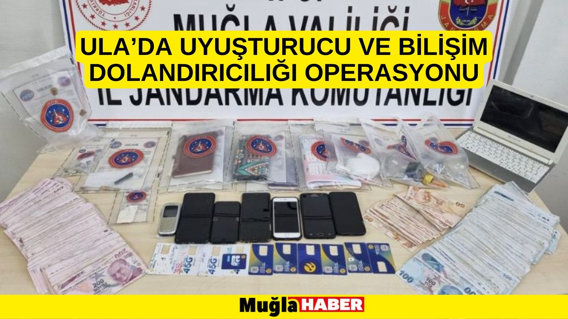 ULA’DA UYUŞTURUCU VE BİLİŞİM DOLANDIRICILIĞI OPERASYONU