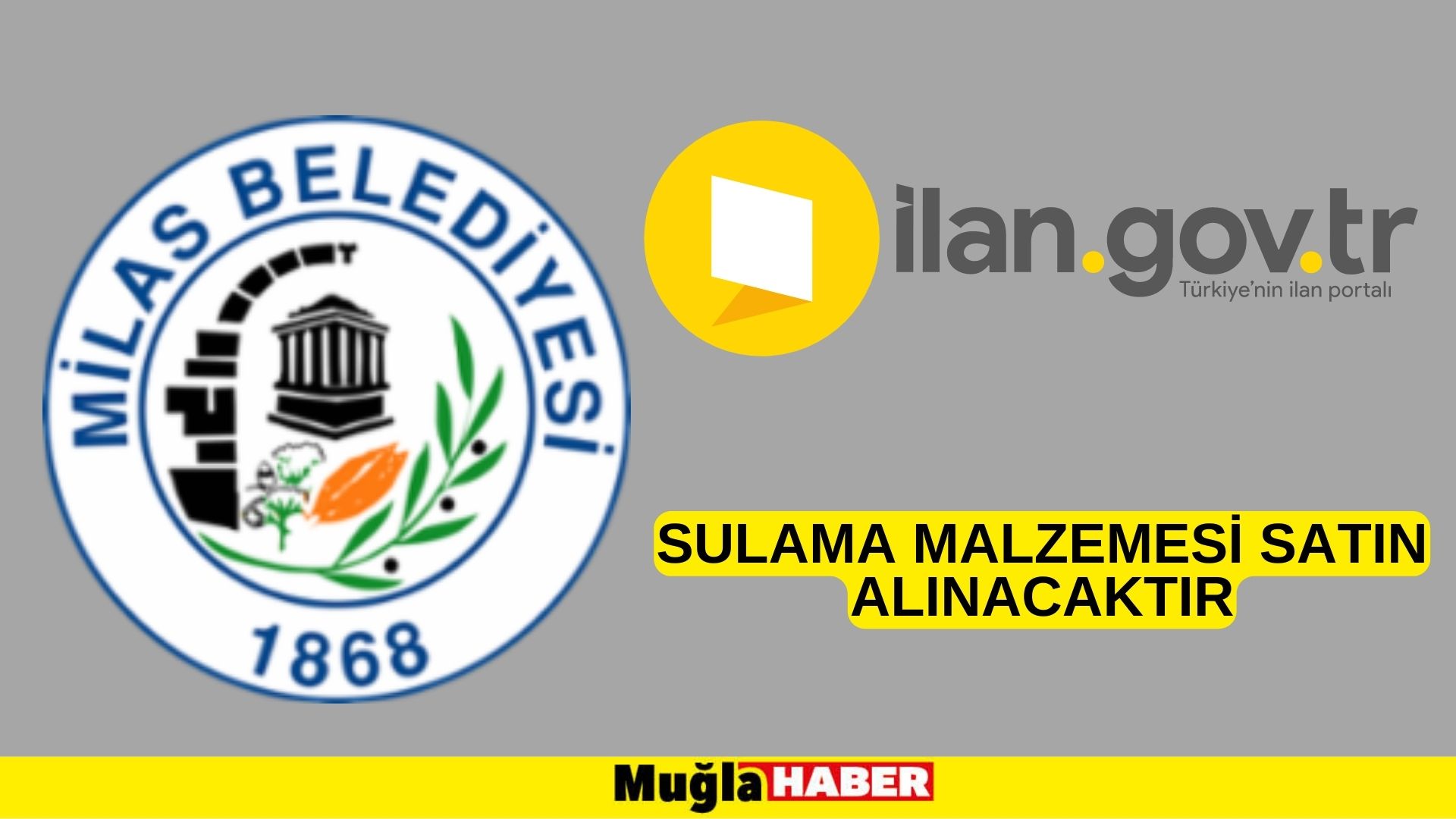 Sulama malzemesi satın alınacaktır